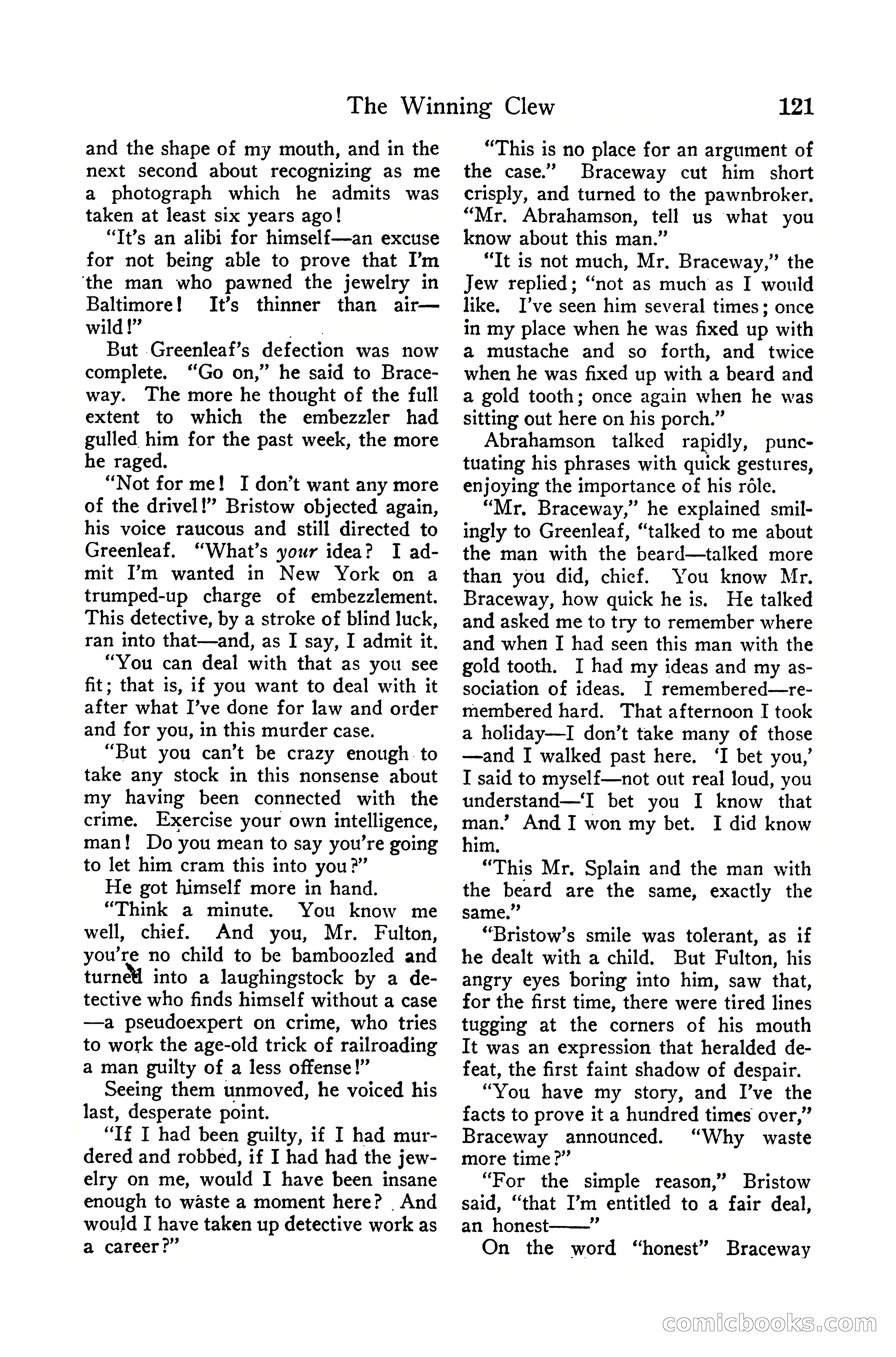Detective Story Magazine, December 10, 1918 — page 123 of 164