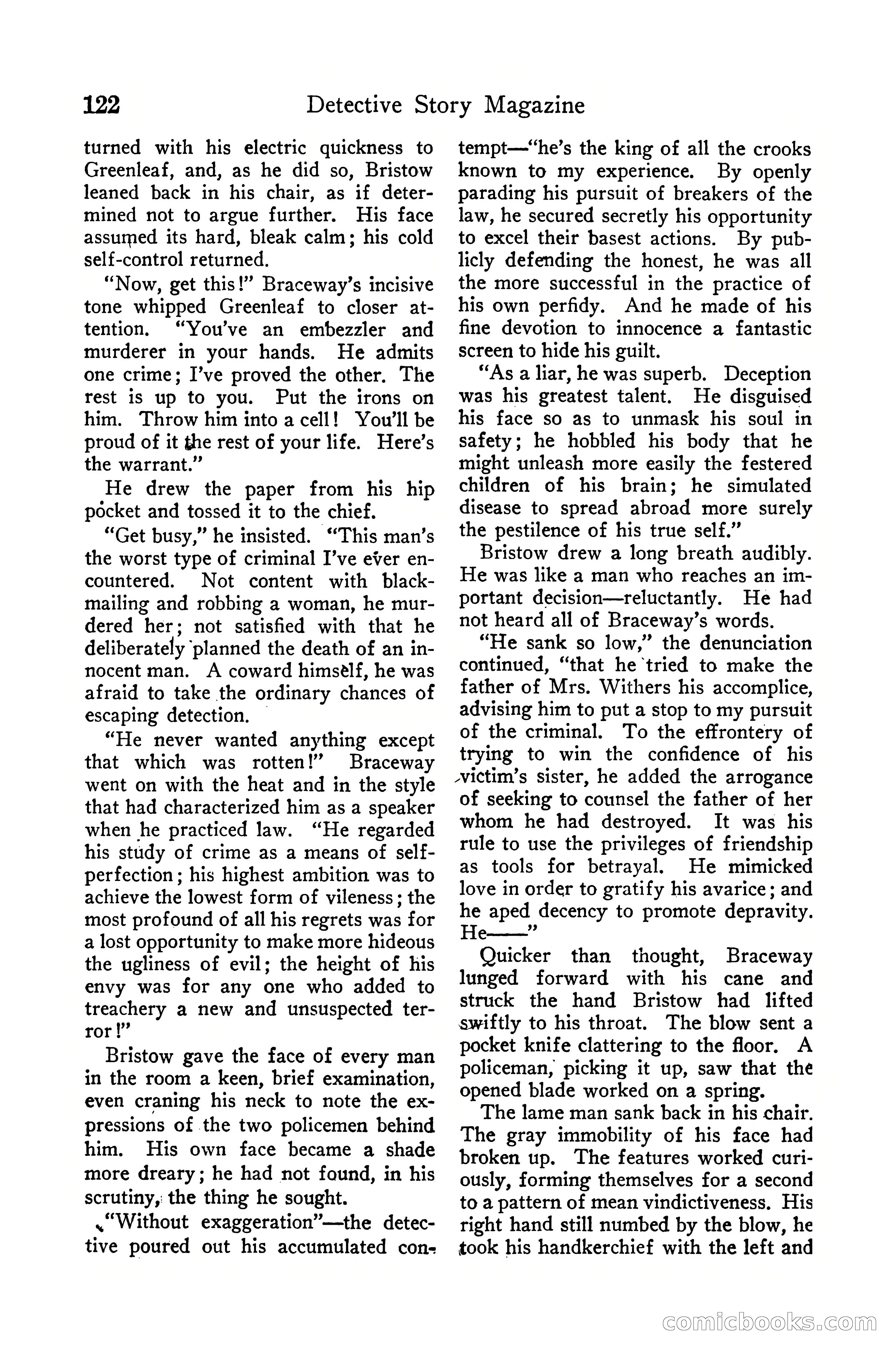Detective Story Magazine, December 10, 1918 — page 124 of 164