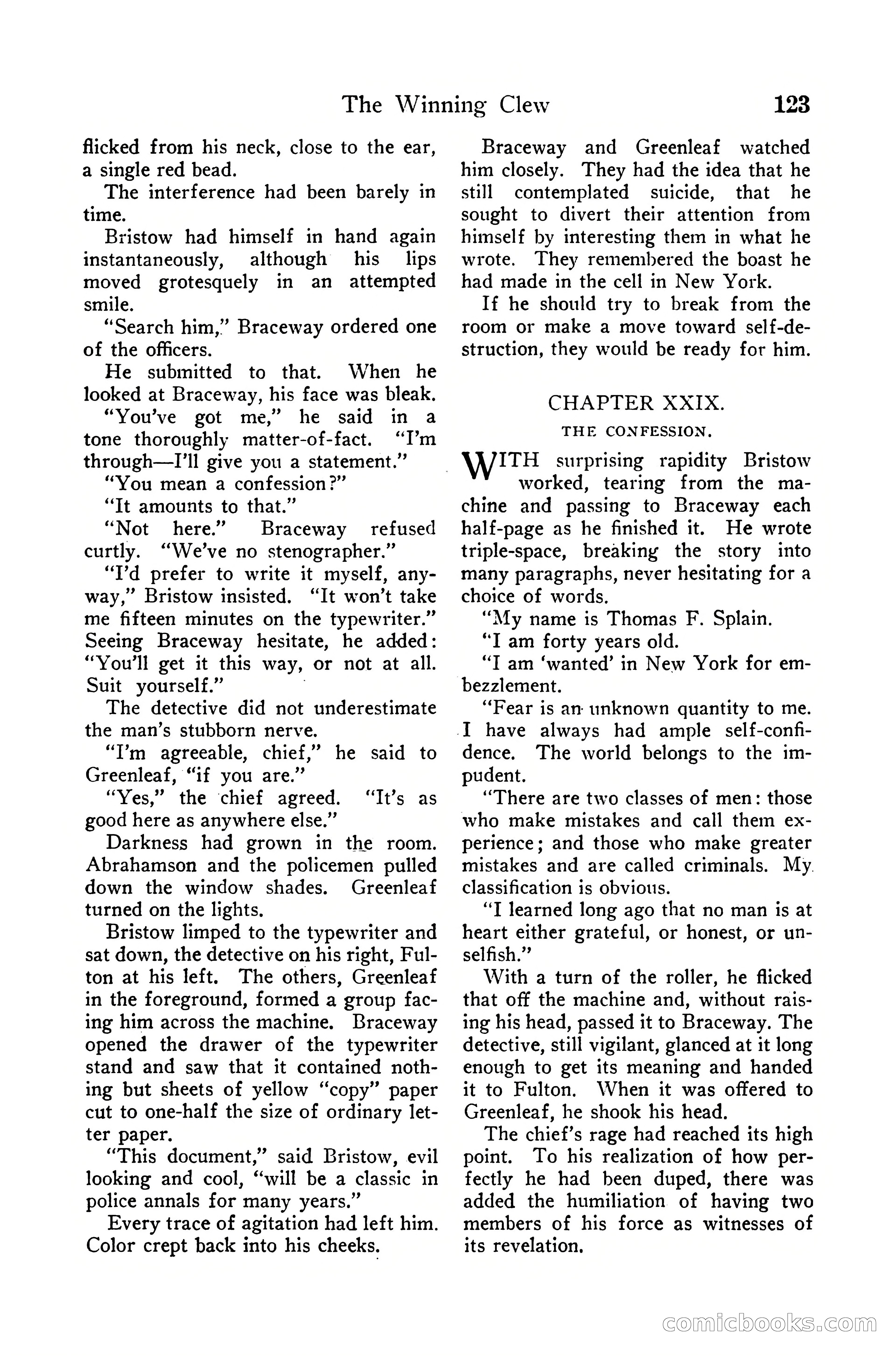 Detective Story Magazine, December 10, 1918 — page 125 of 164