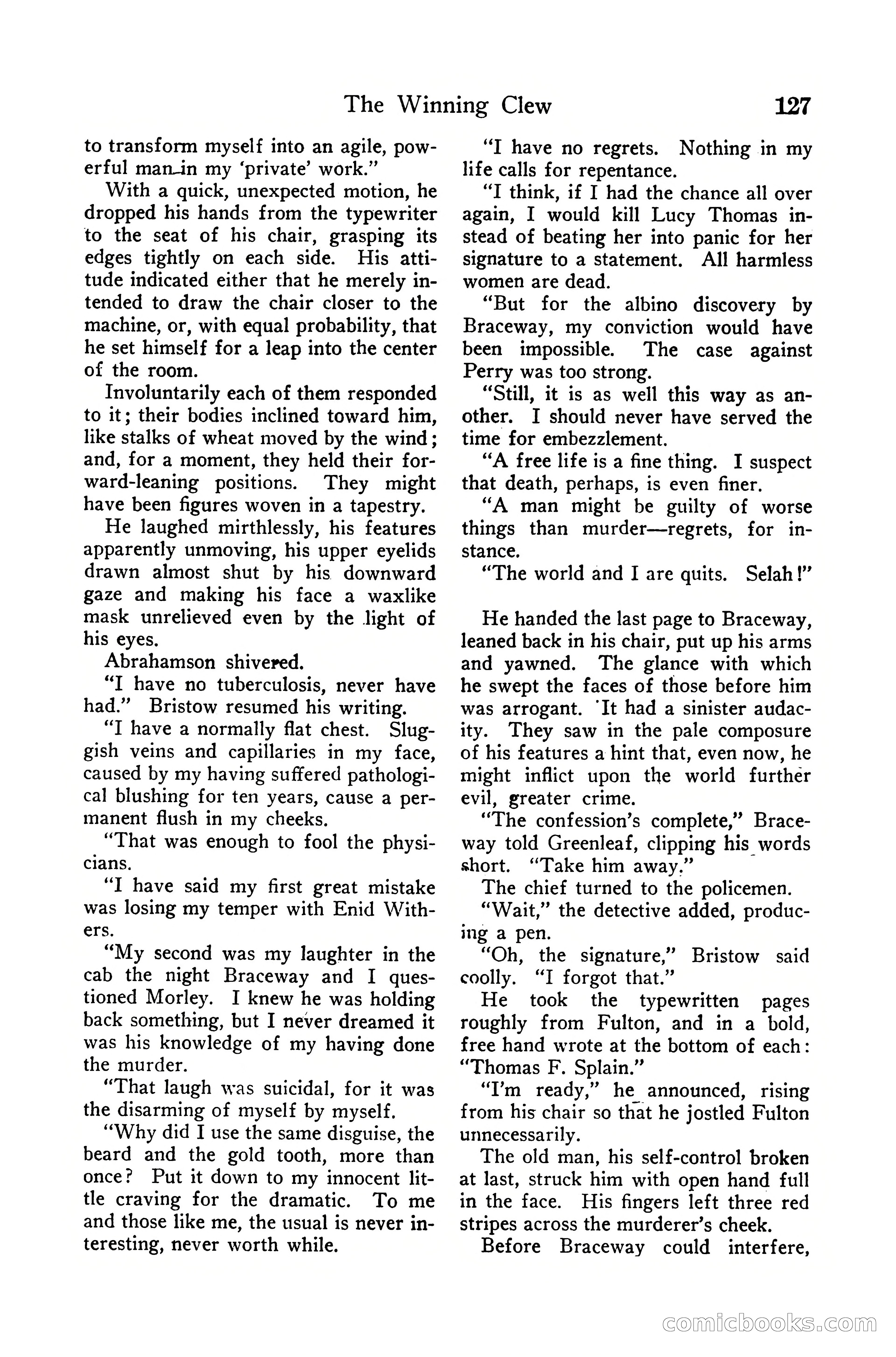Detective Story Magazine, December 10, 1918 — page 129 of 164