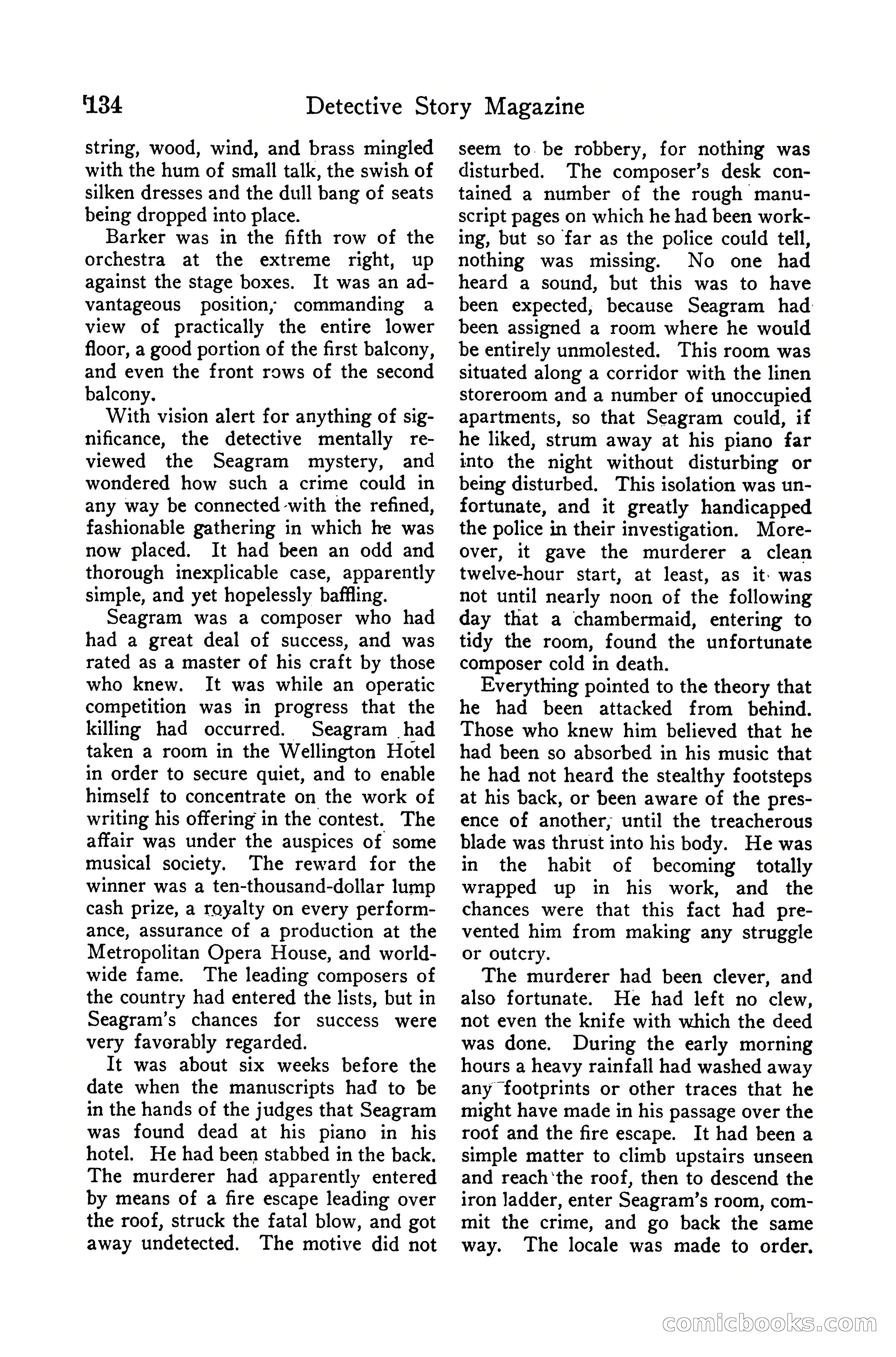 Detective Story Magazine, December 10, 1918 — page 136 of 164
