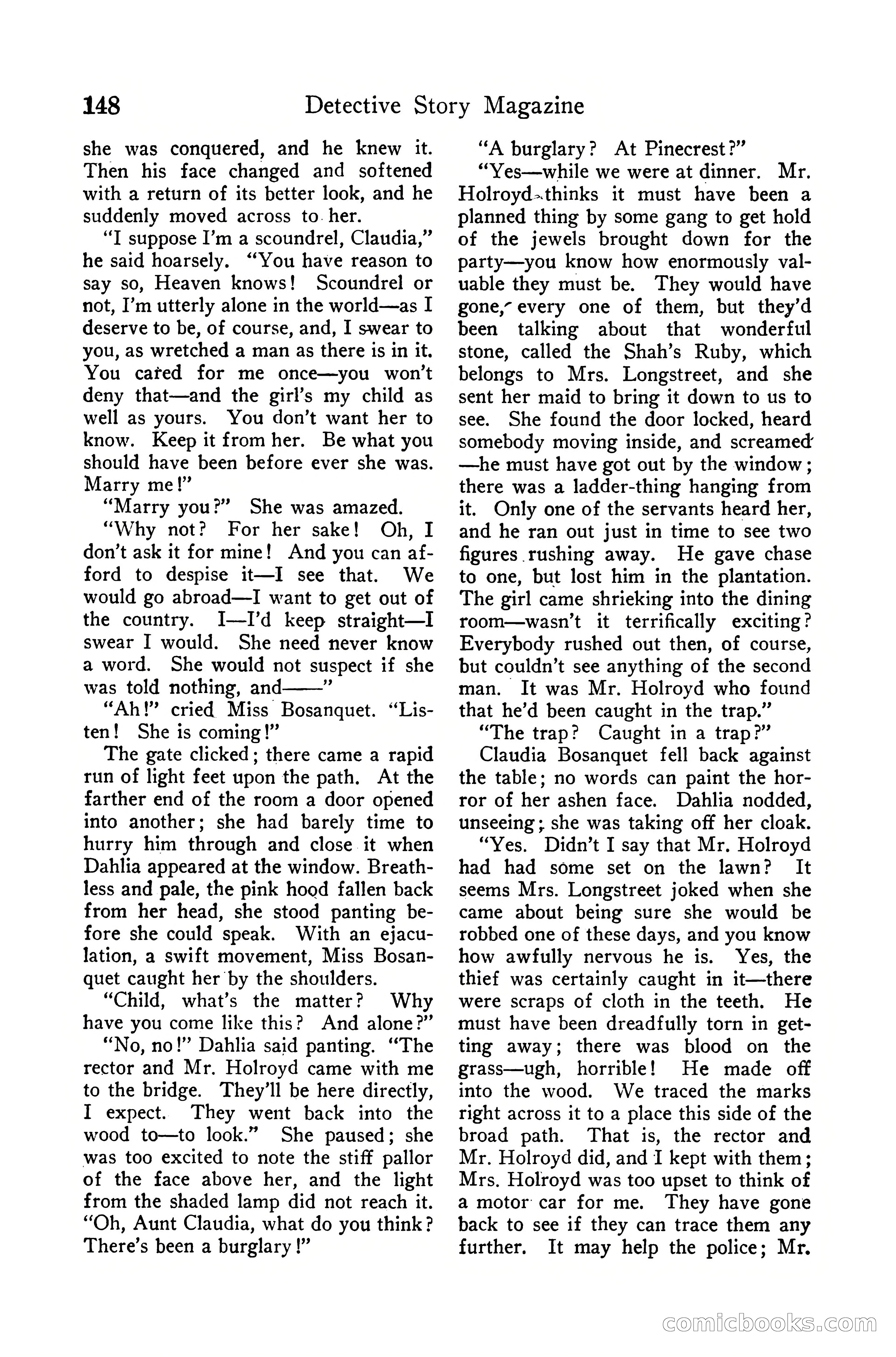 Detective Story Magazine, December 10, 1918 — page 150 of 164