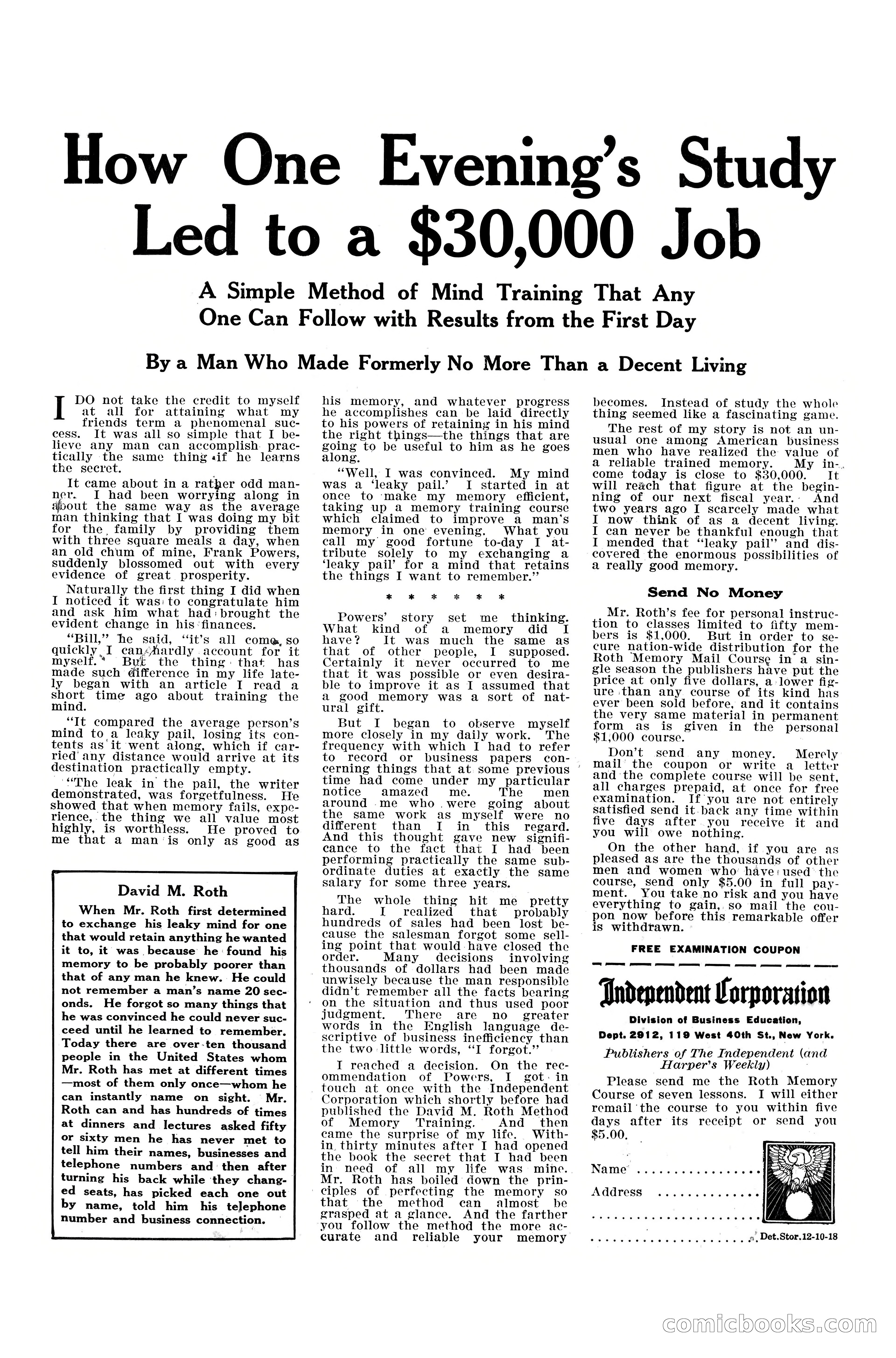 Detective Story Magazine, December 10, 1918 — page 164 of 164