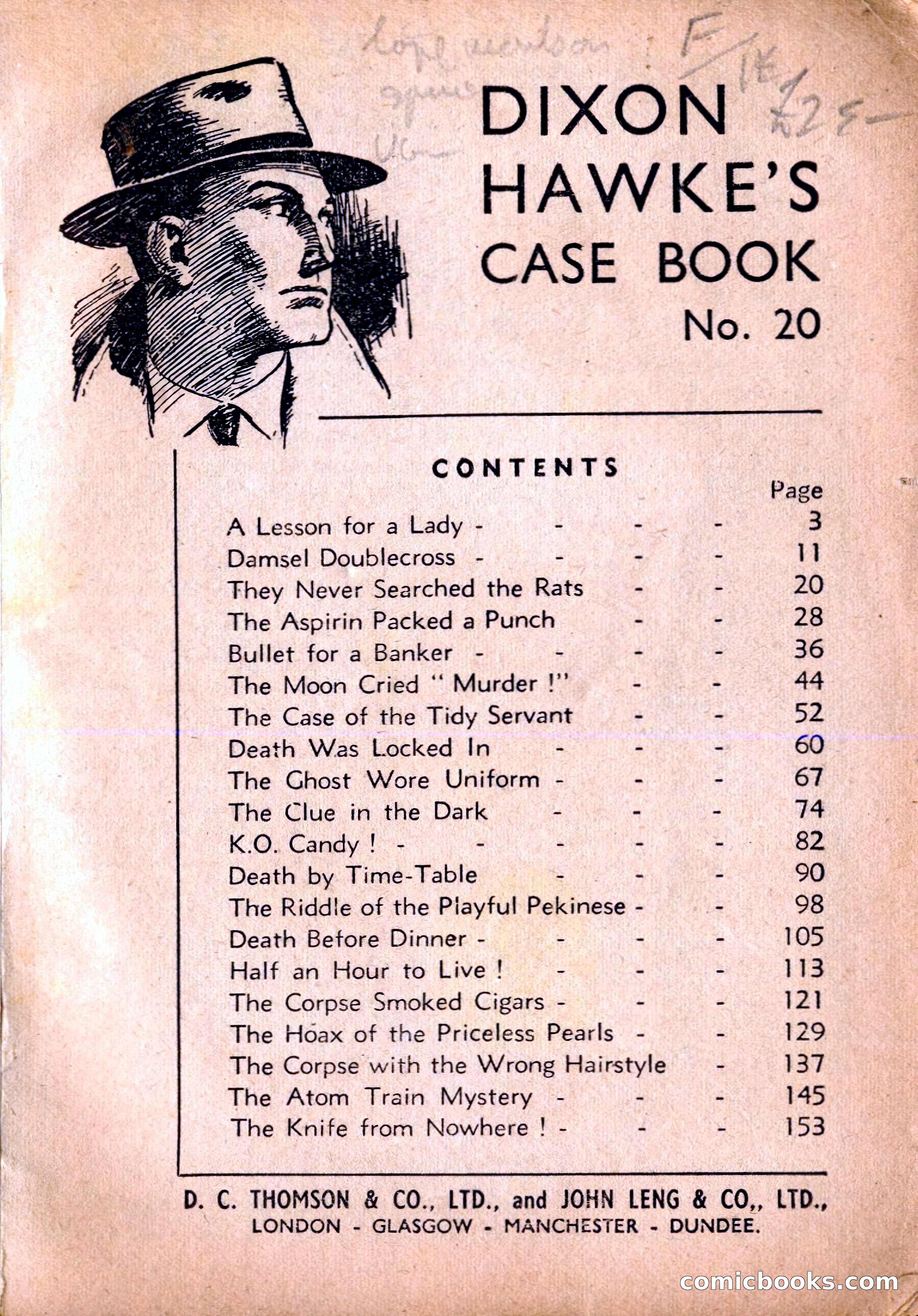 Dixon Hawke's Case Book No. 20 — page 2 of 162