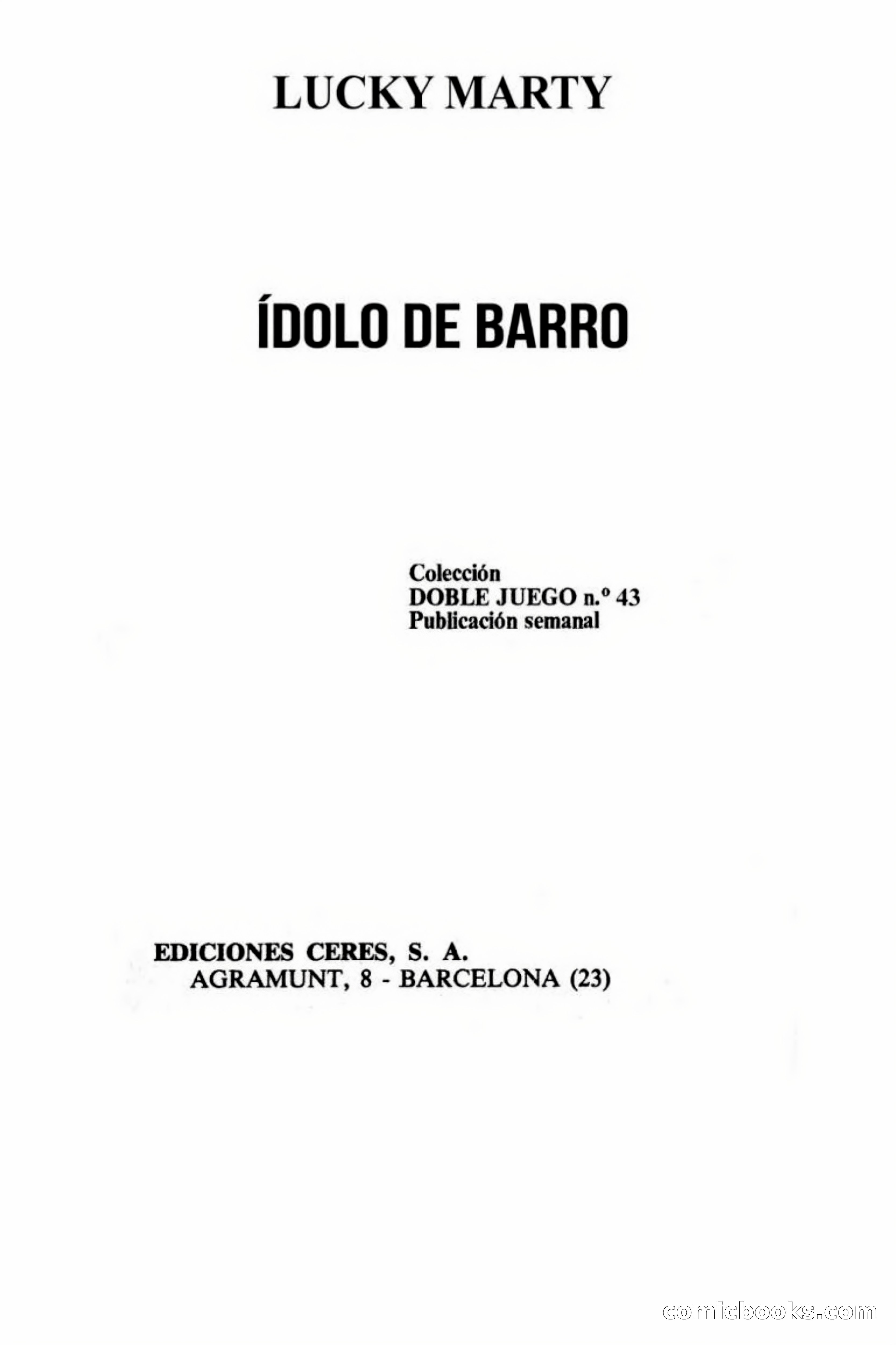 Idolo de Barro (Lucky Marty) — page 3 of 72