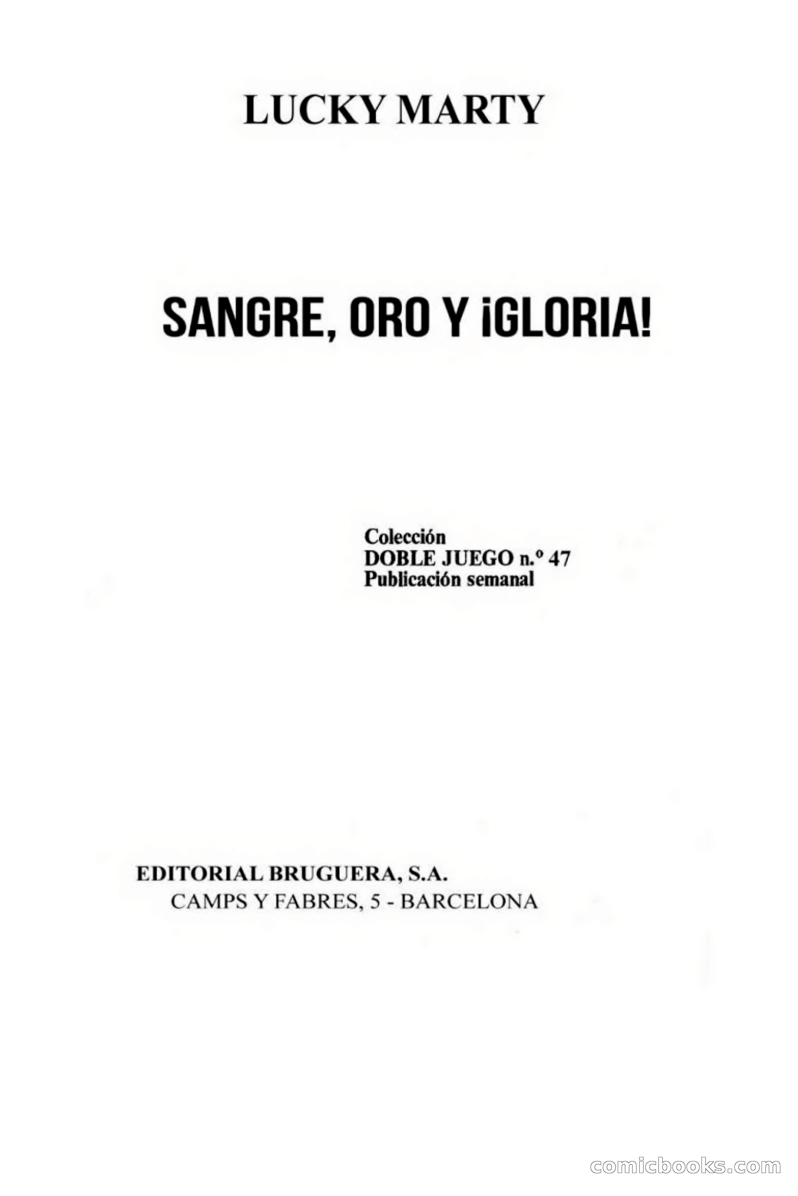 Sangre, oro y ¡gloria! (Blood, Gold and Glory!) — page 3 of 71