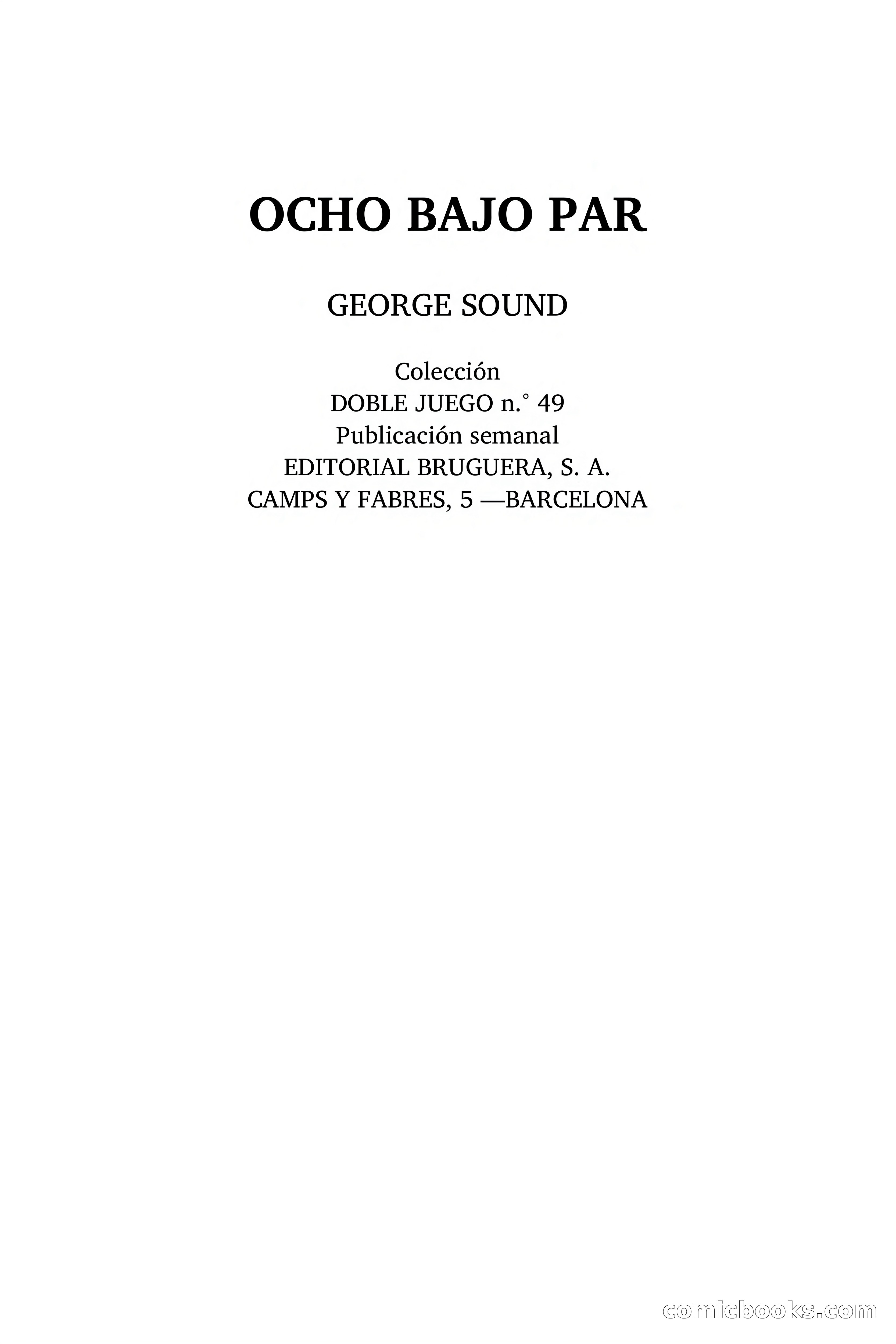 Ocho bajo par (Eight Under Par) — page 2 of 63
