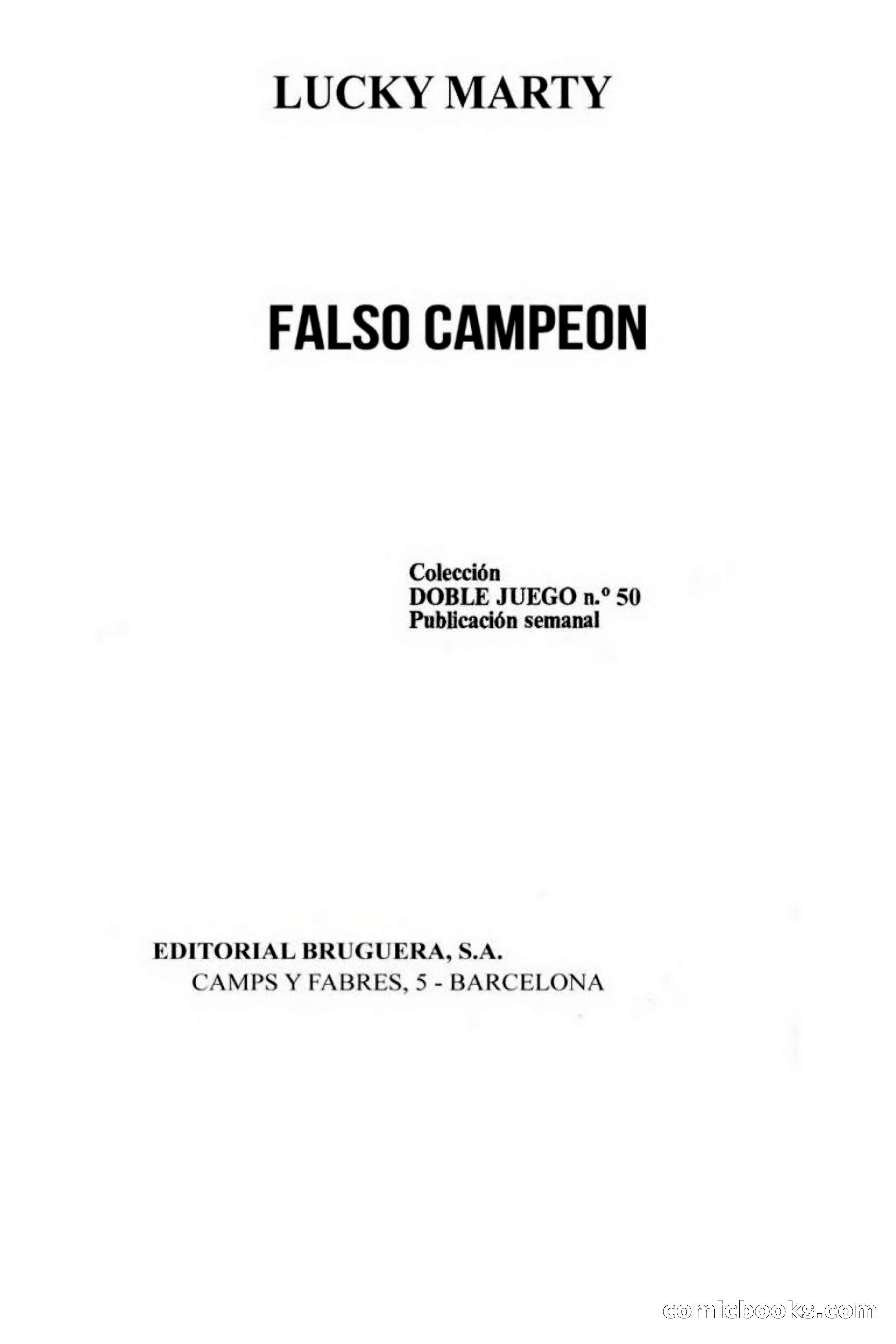 Falso Campeón / Lucky Marty — page 3 of 74