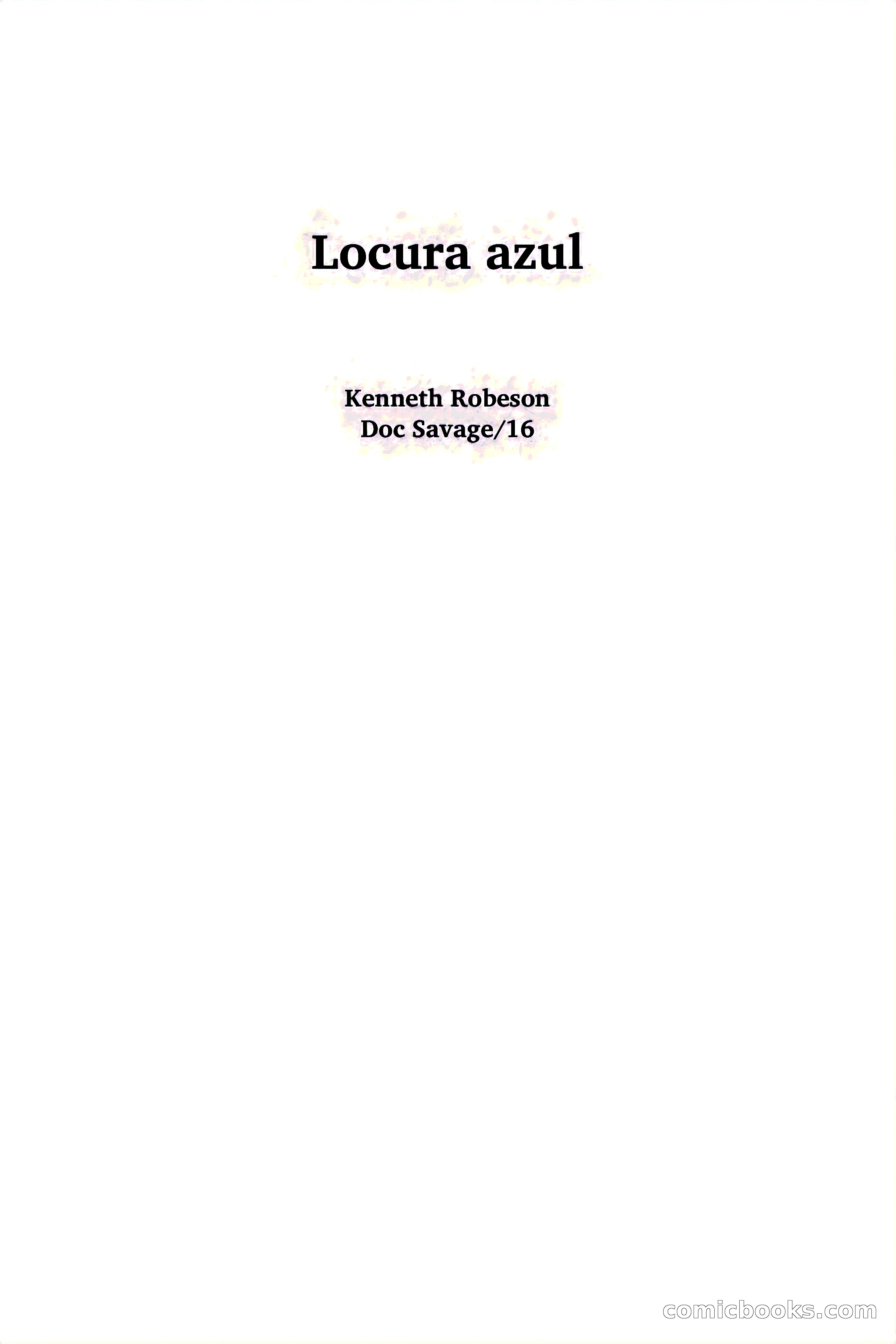 Doc Savage Magazine, 'Locura Azul' — page 2 of 175