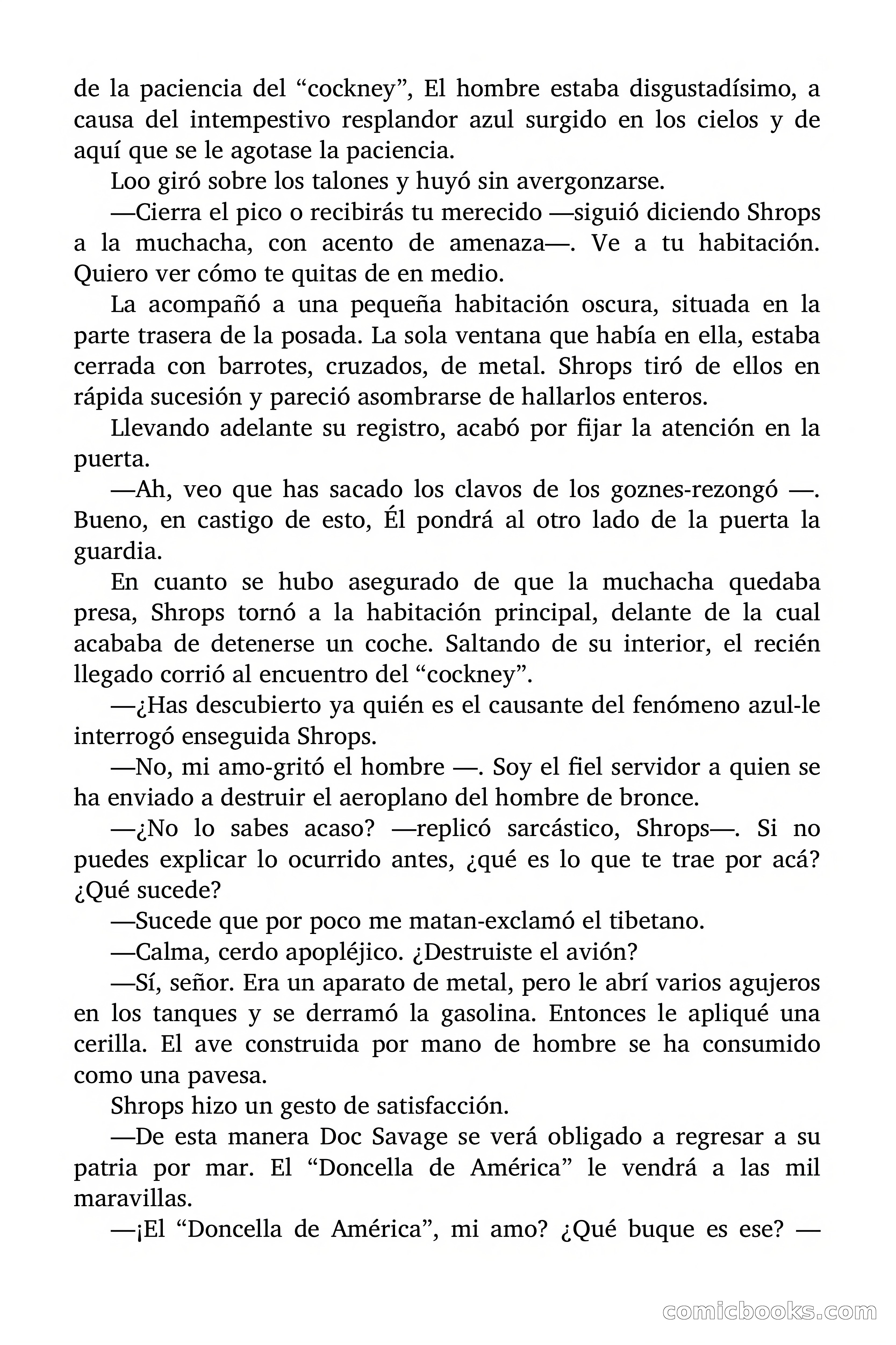 Doc Savage Magazine, 'Locura Azul' — page 38 of 175