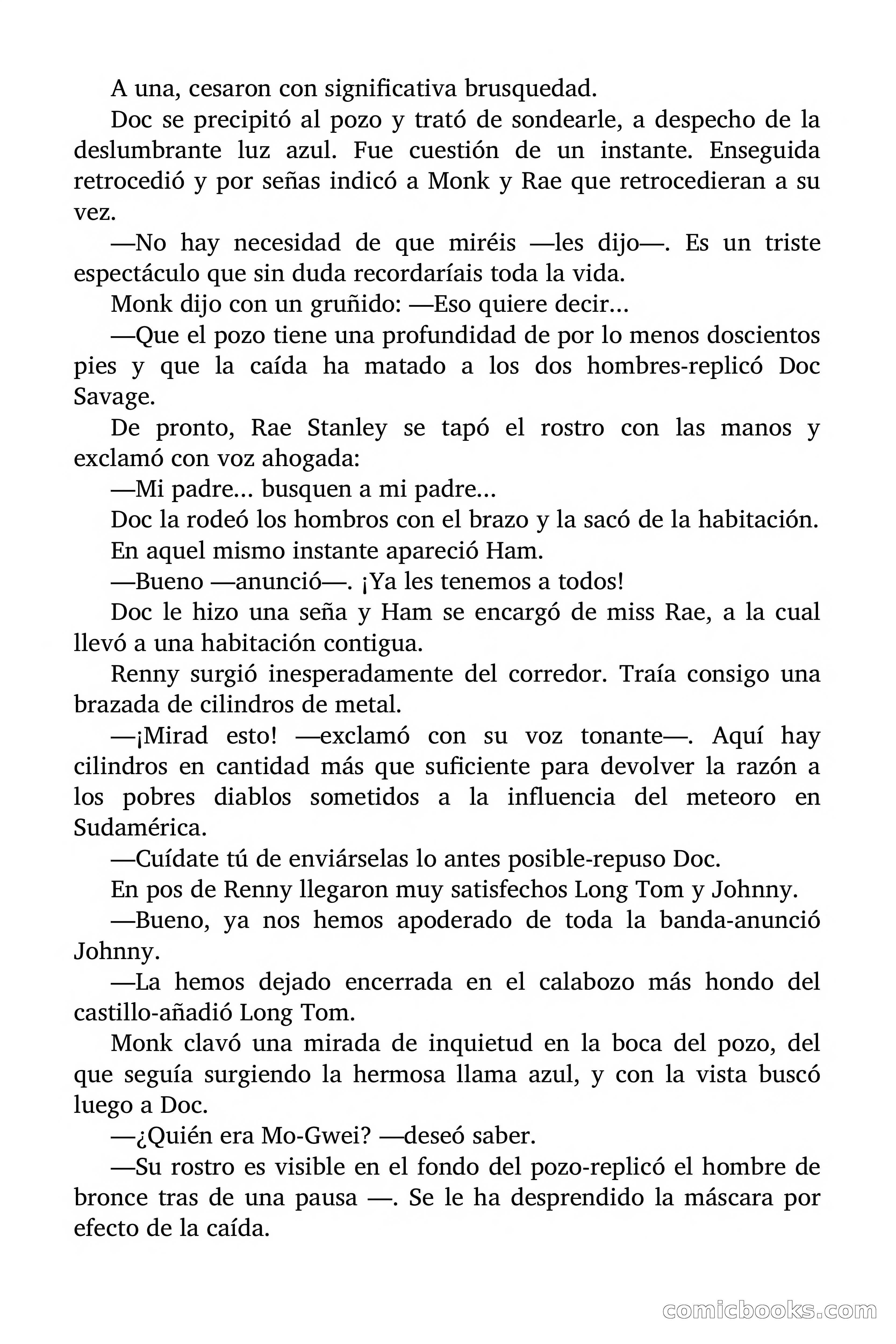 Doc Savage Magazine, 'Locura Azul' — page 173 of 175