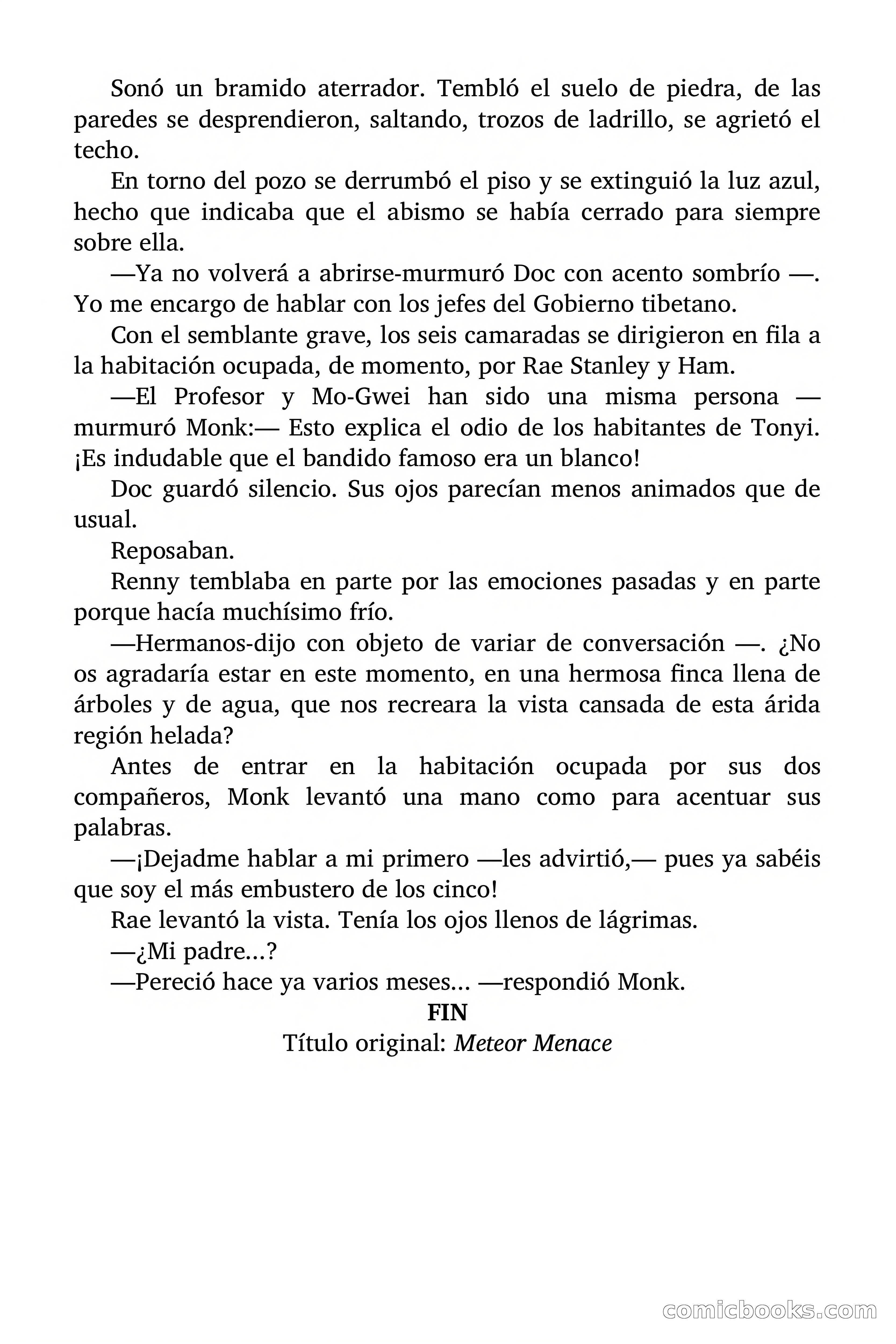 Doc Savage Magazine, 'Locura Azul' — page 175 of 175
