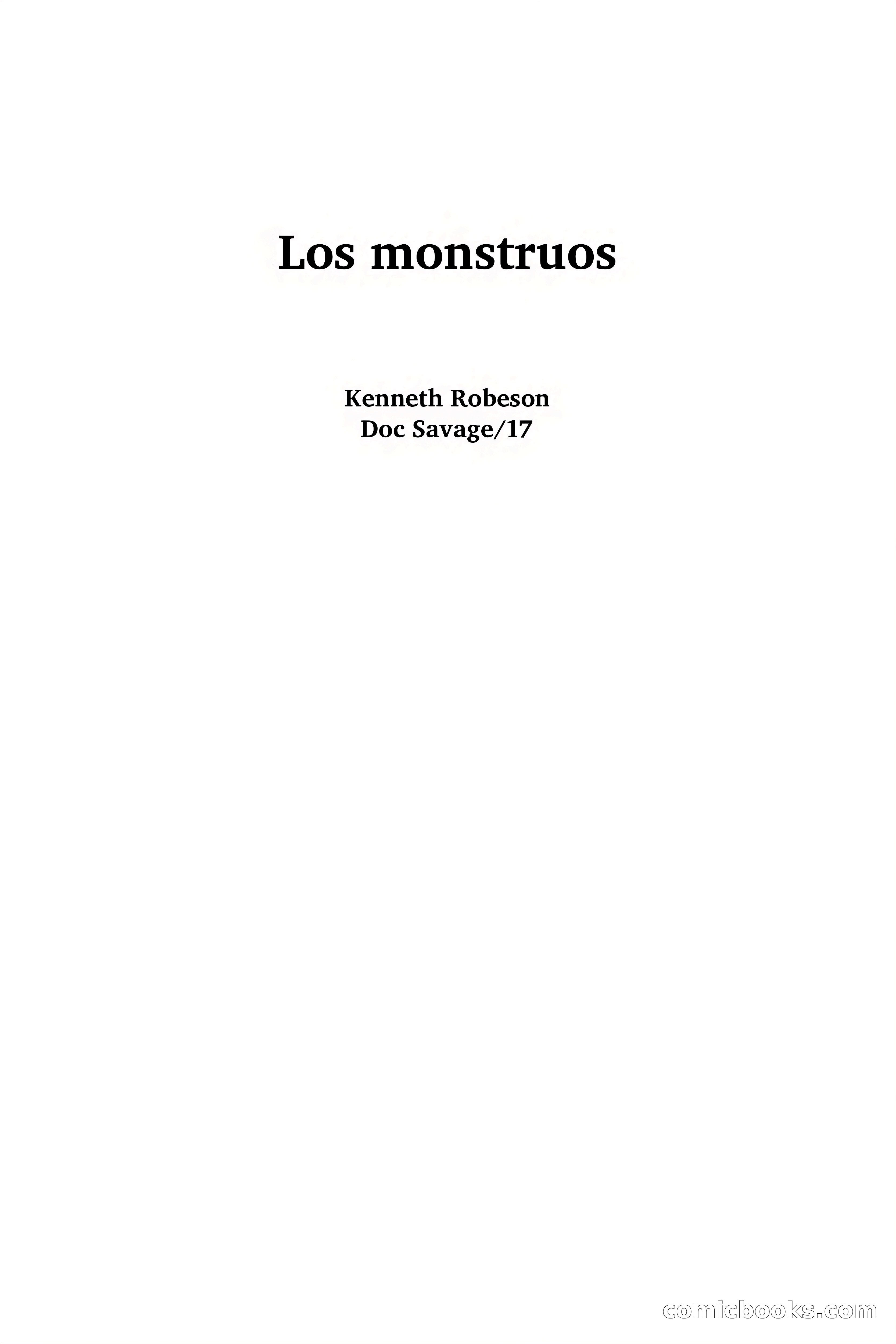 Doc Savage: Los Monstruos — page 2 of 171