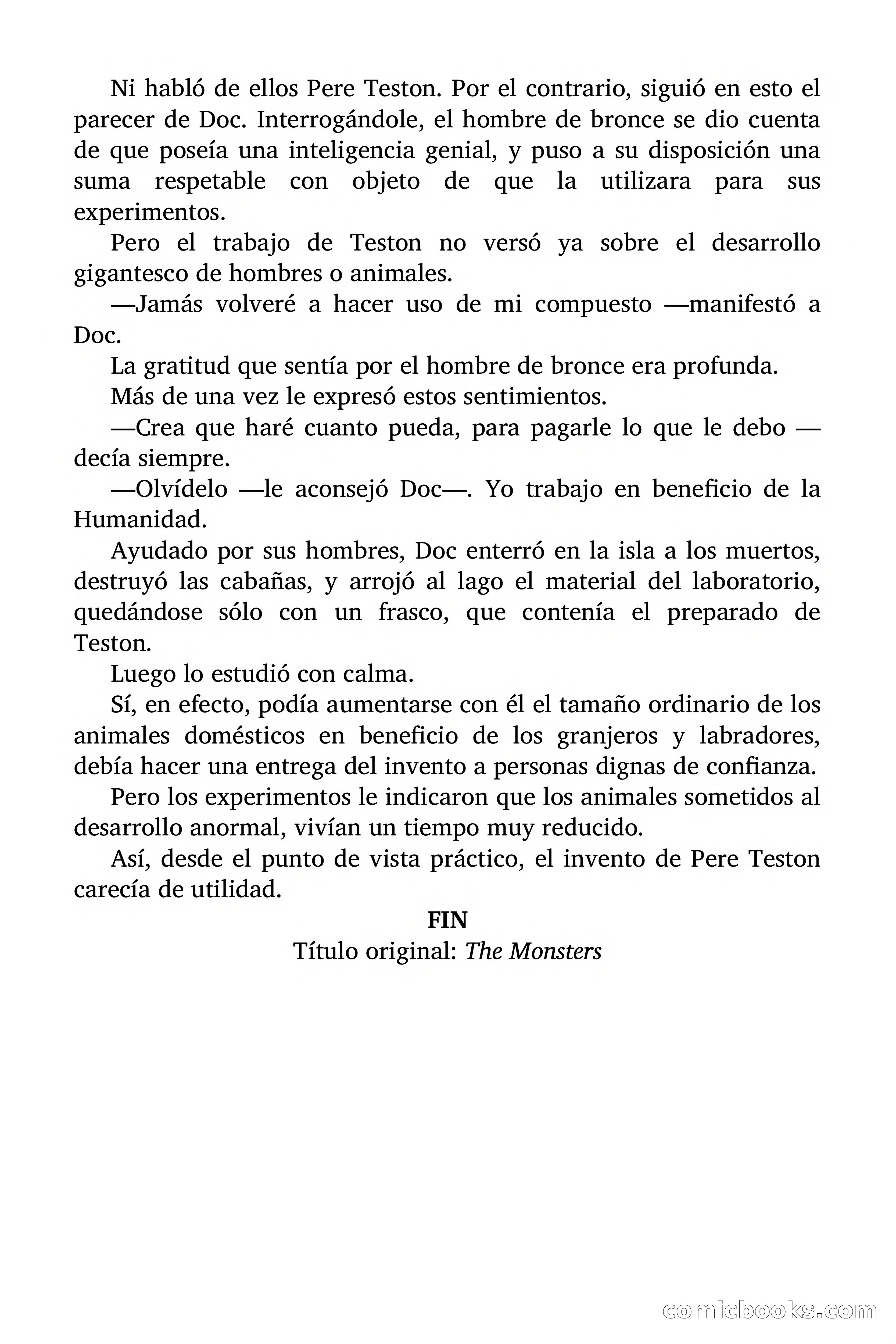 Doc Savage: Los Monstruos — page 171 of 171