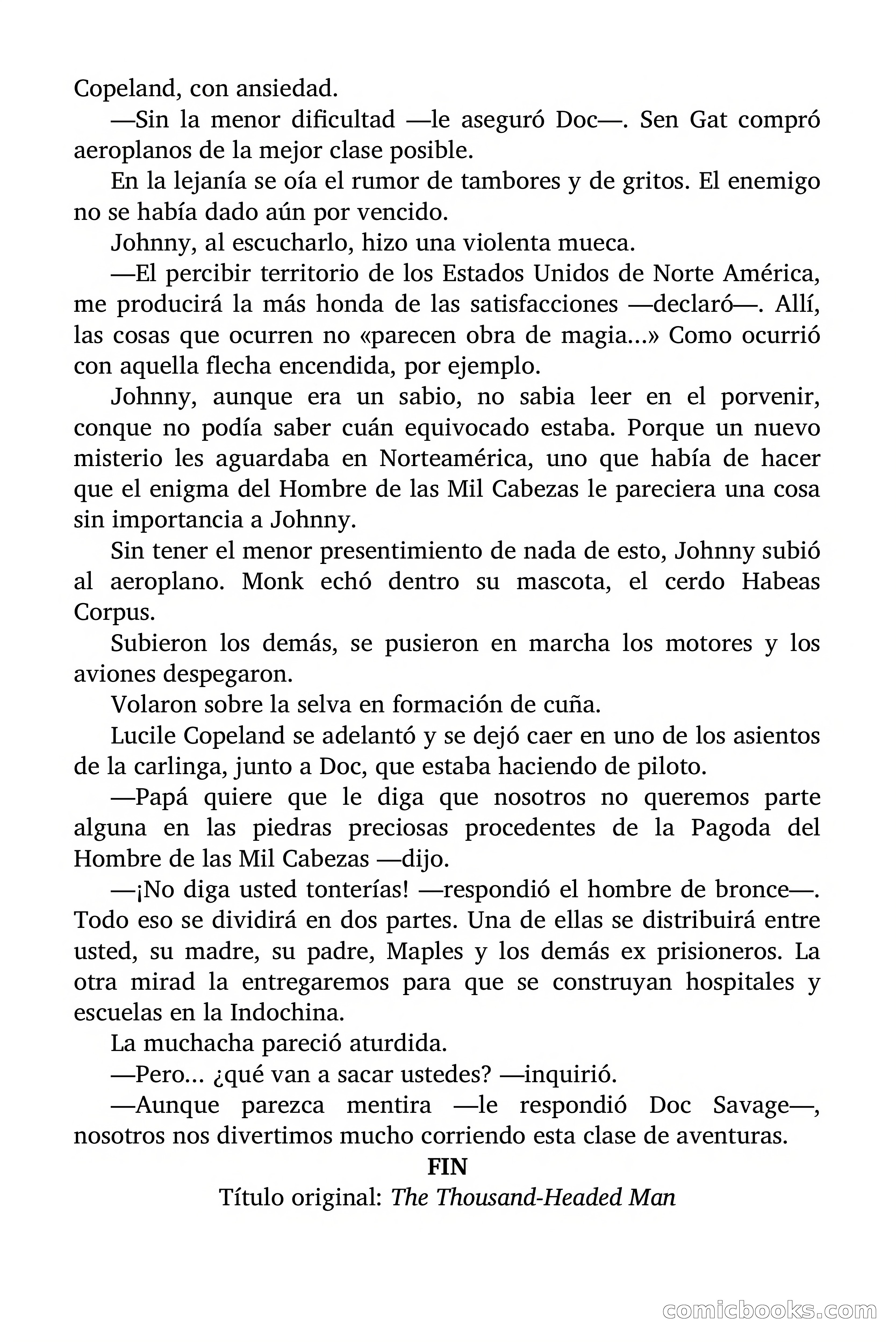Doc Savage: El hombre de las mil cabezas — page 179 of 179