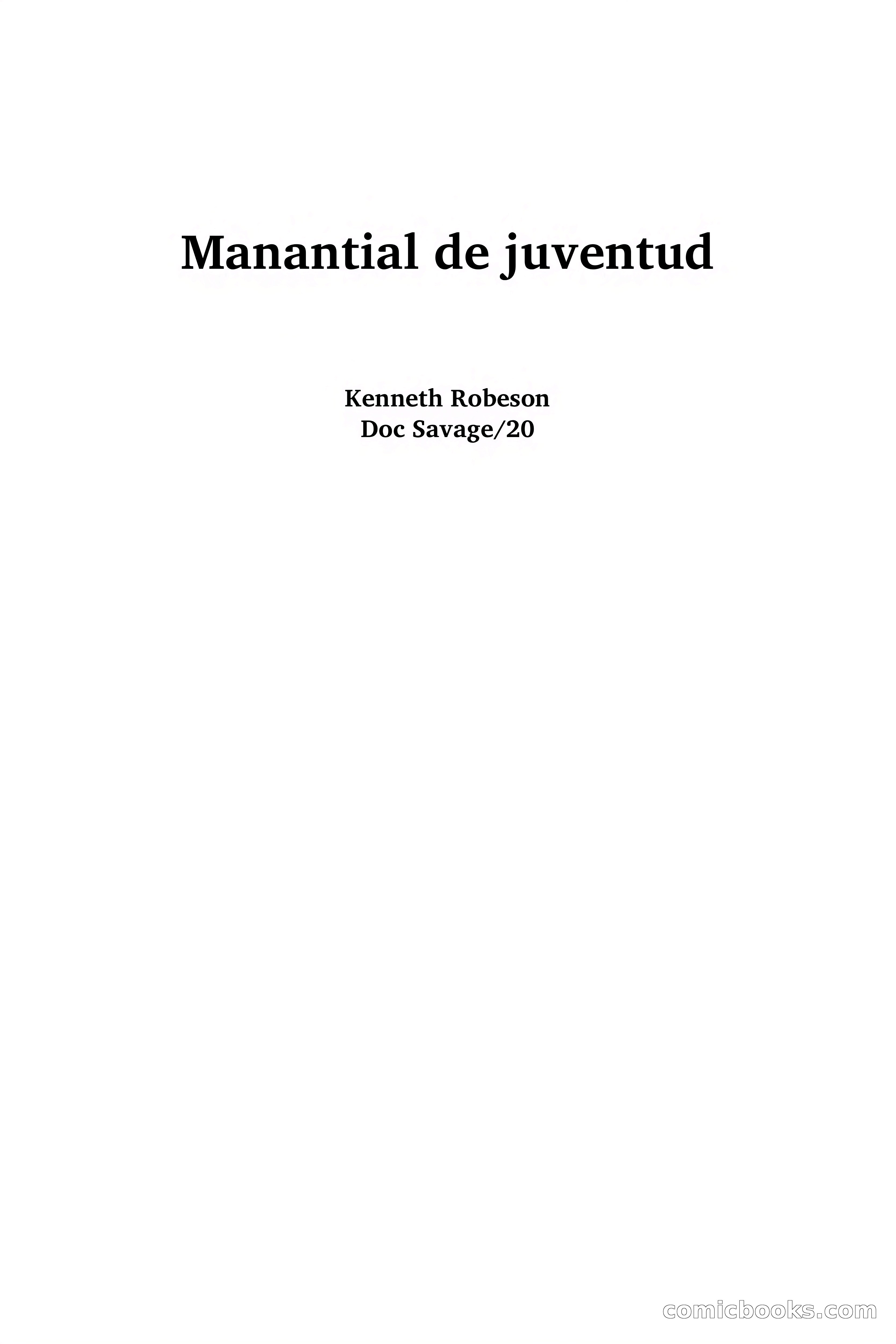 Doc Savage: Manantial de Juventud — page 2 of 155