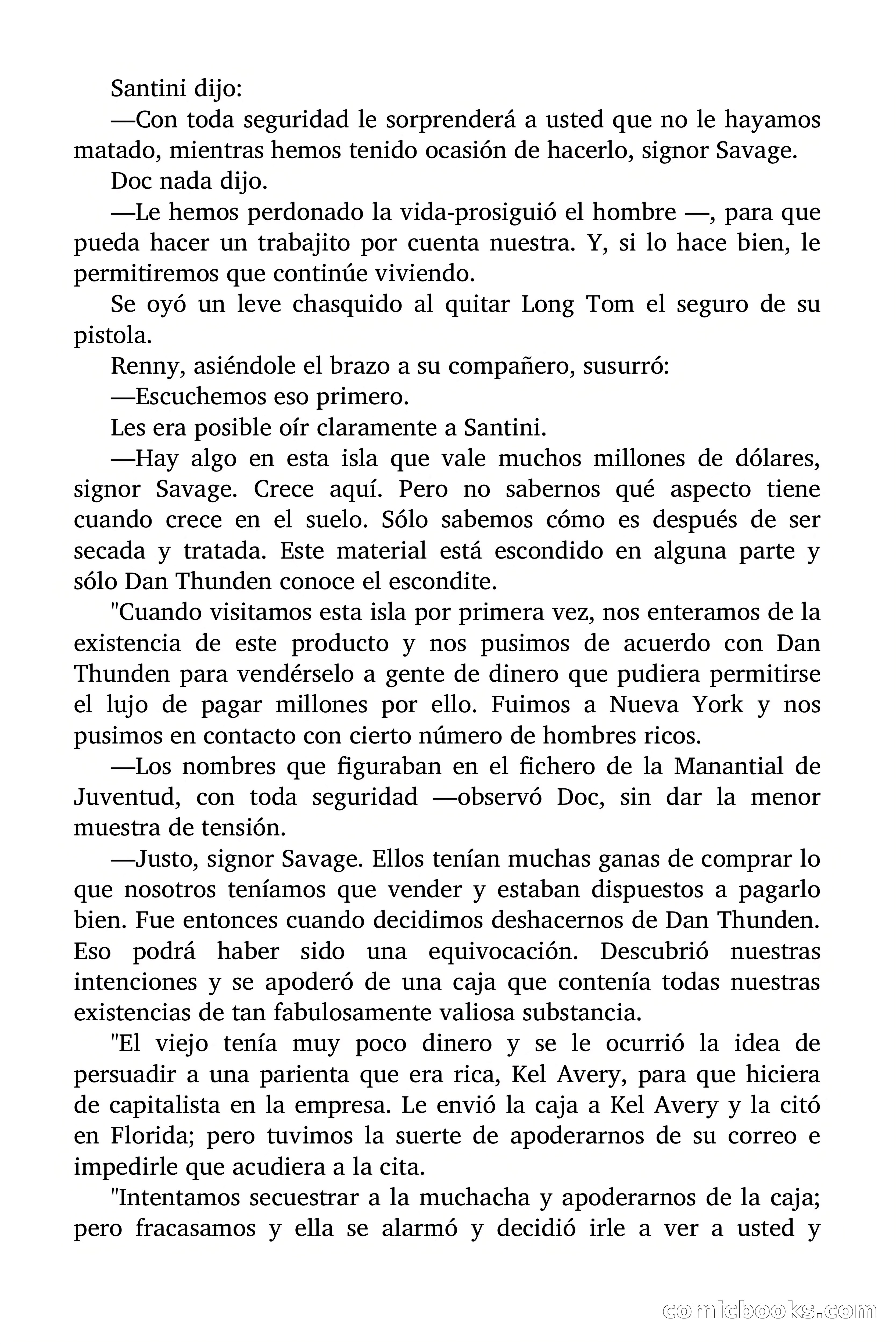 Doc Savage: Manantial de Juventud — page 124 of 155