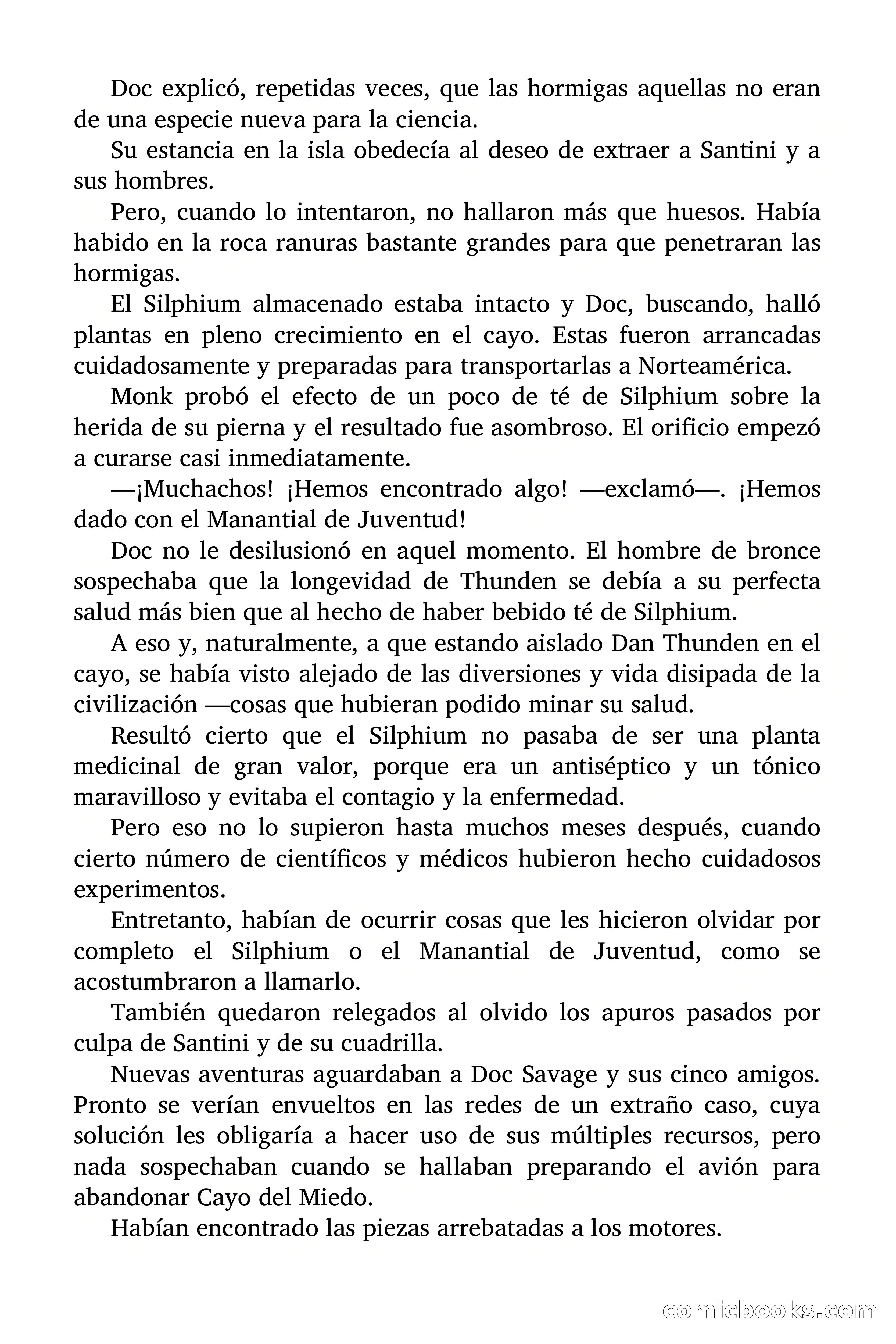 Doc Savage: Manantial de Juventud — page 154 of 155