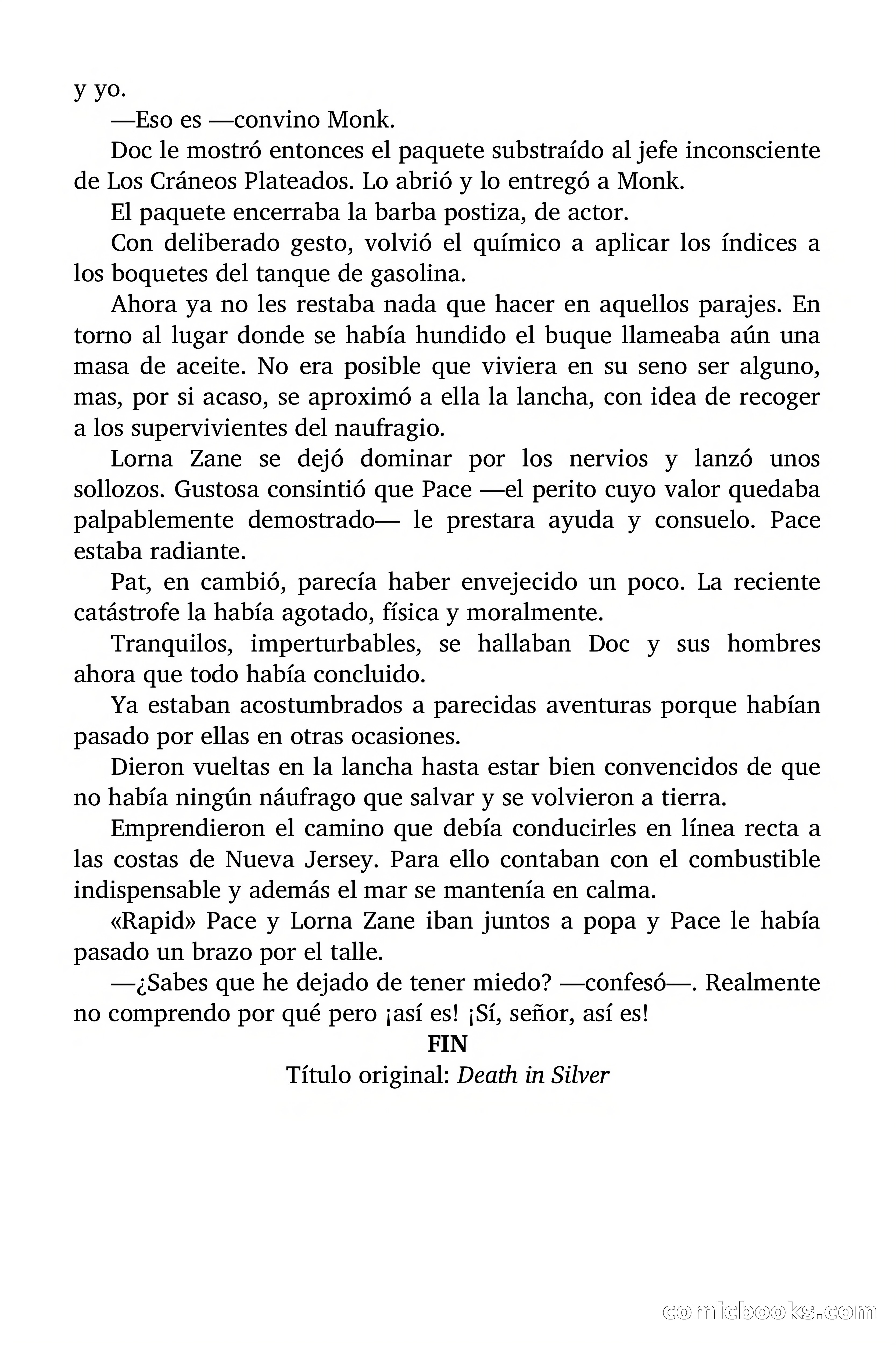 Doc Savage: La Muerte Vestida de Plata — page 177 of 177