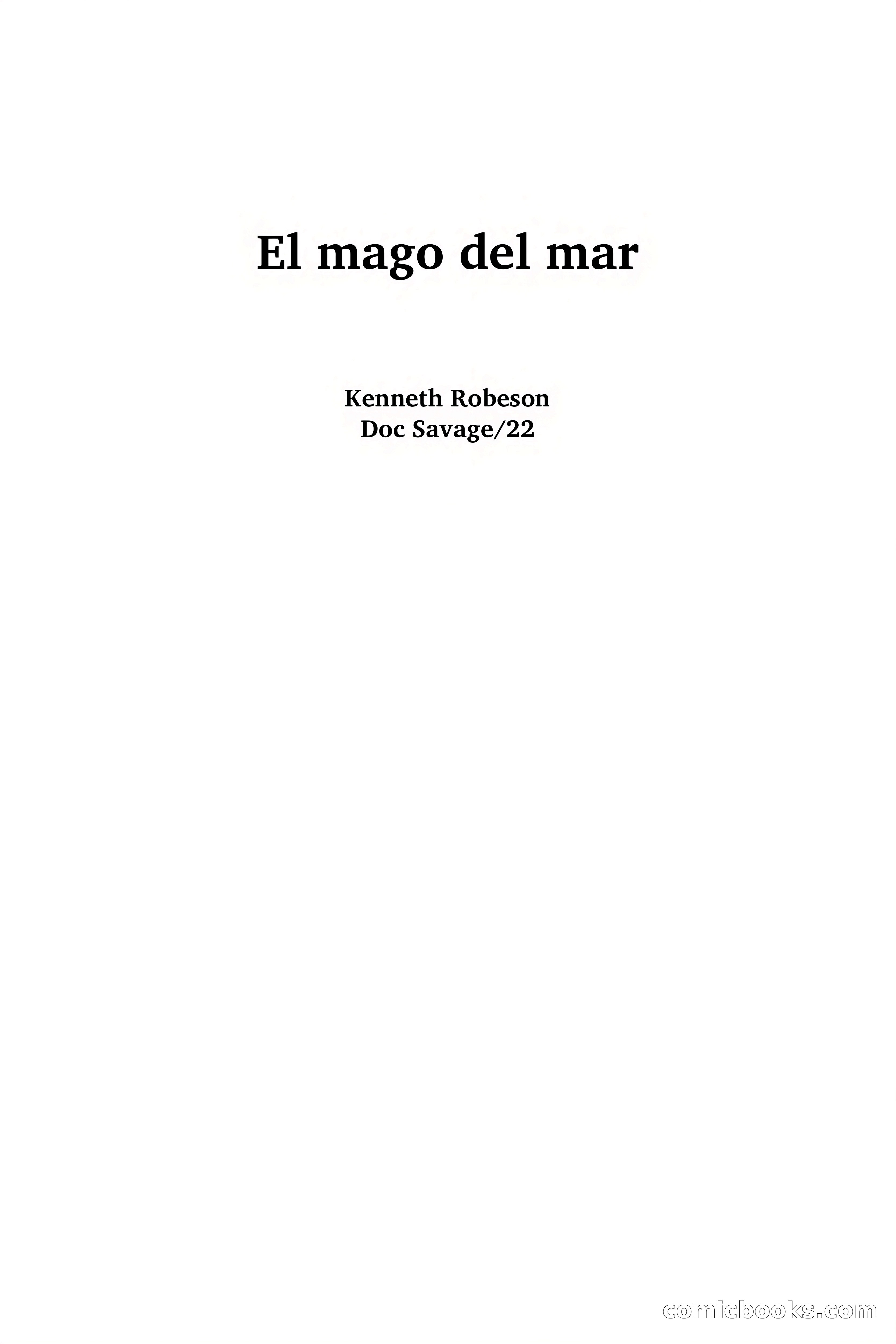 Doc Savage: El mago del mar — page 2 of 154