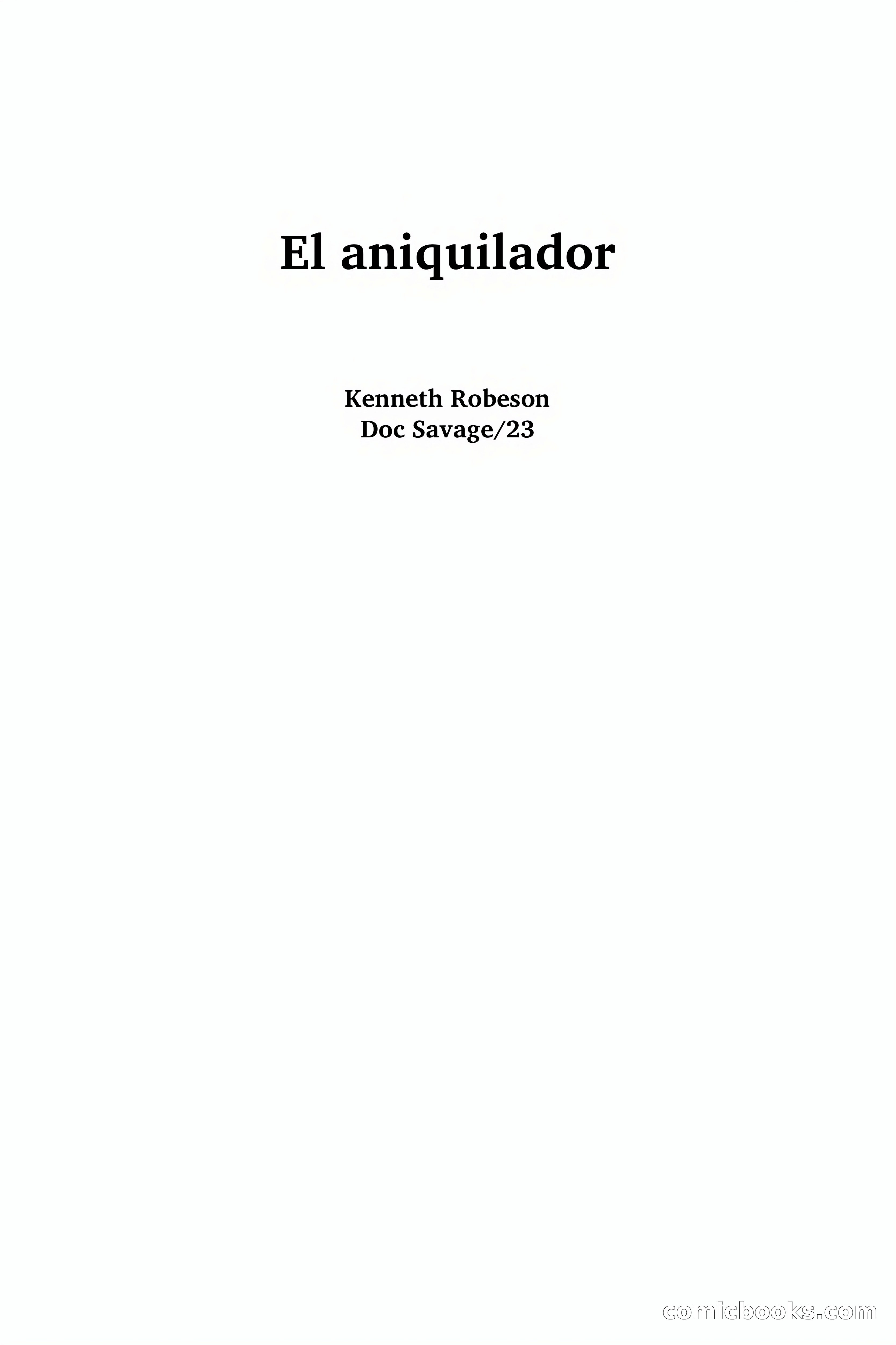 Doc Savage: El Aniquilador — page 2 of 185