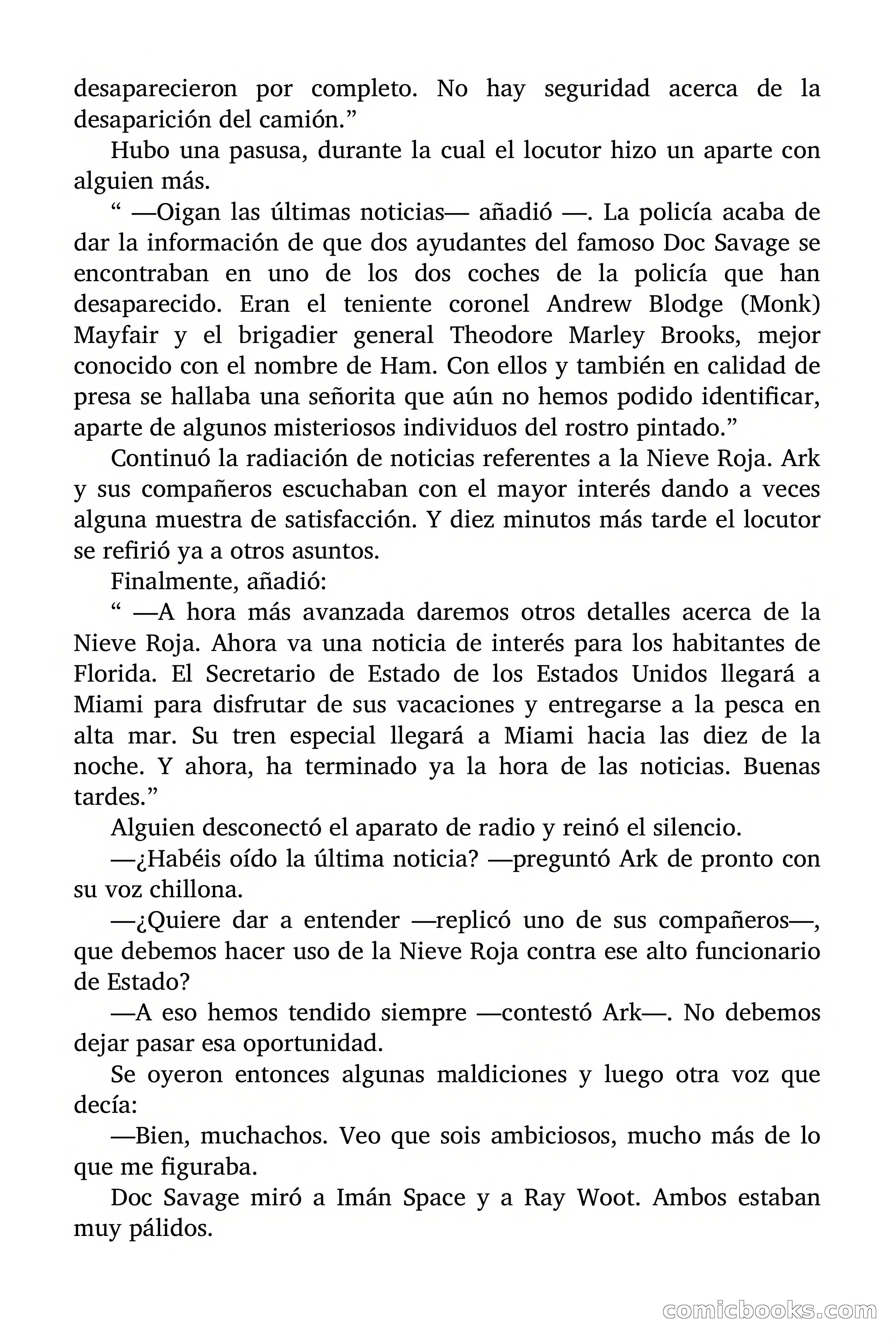 Doc Savage: Nieve Roja — page 104 of 129