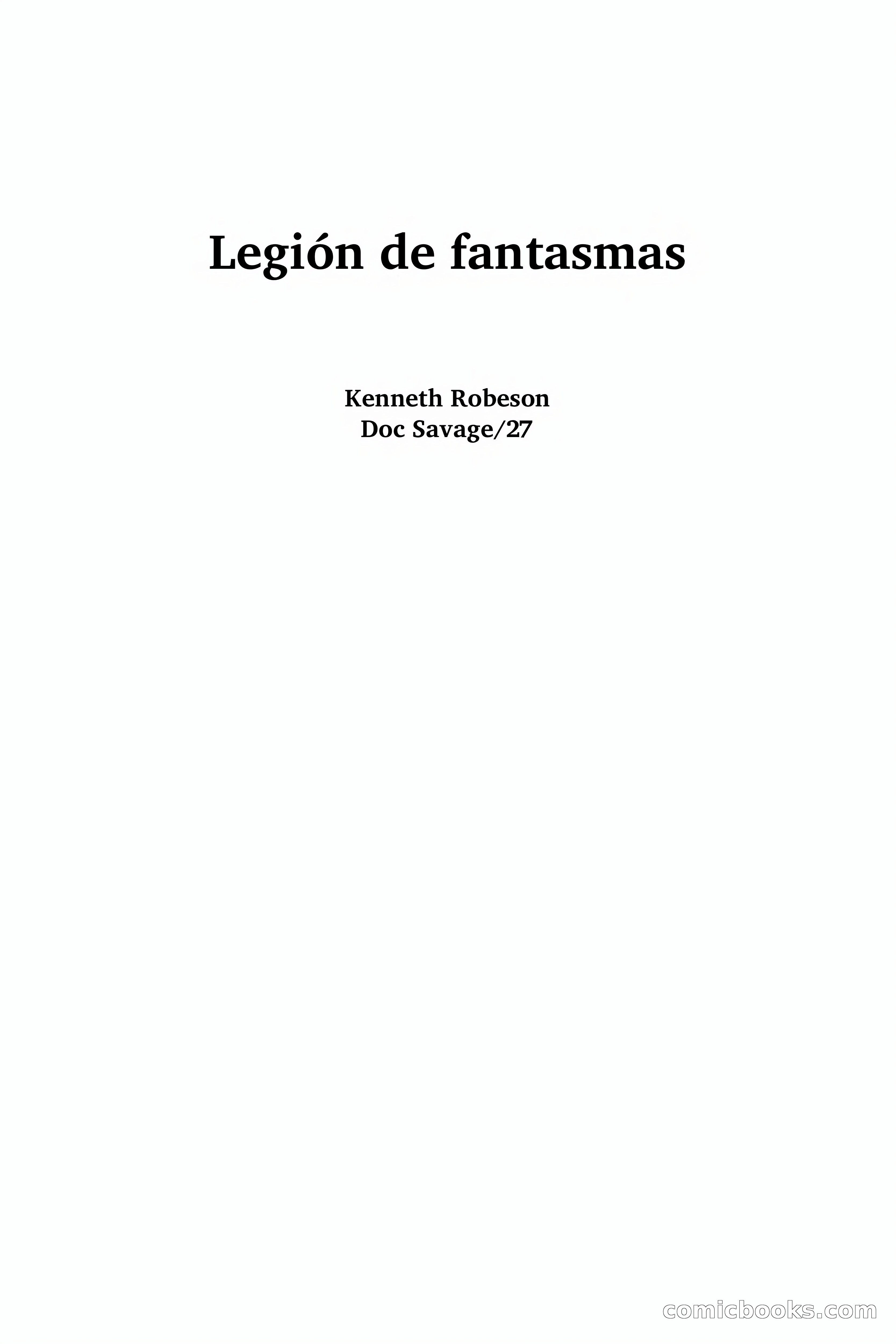 Doc Savage: Legión de Fantasmas — page 2 of 159