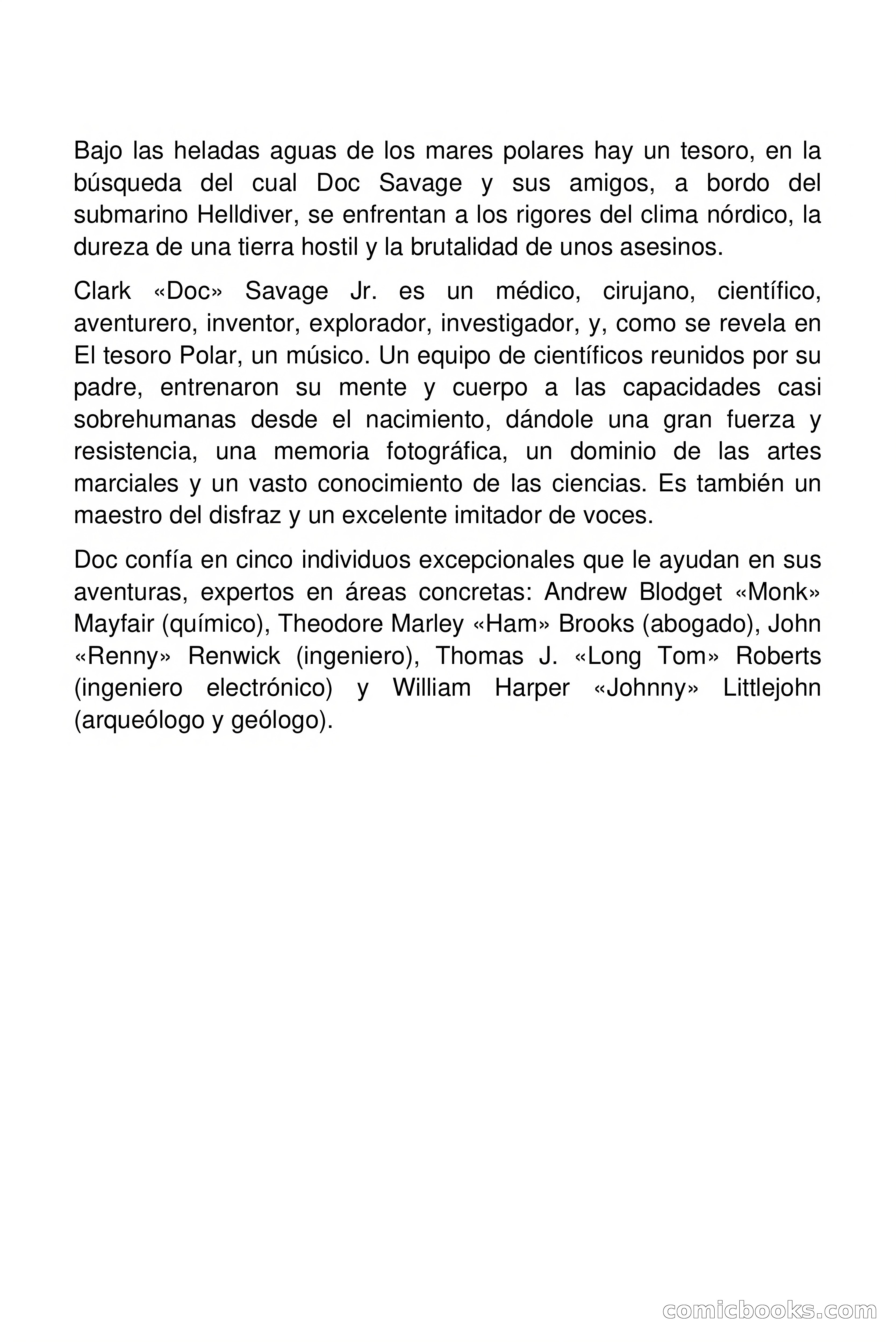 Doc Savage: El tesoro del polo — page 2 of 178