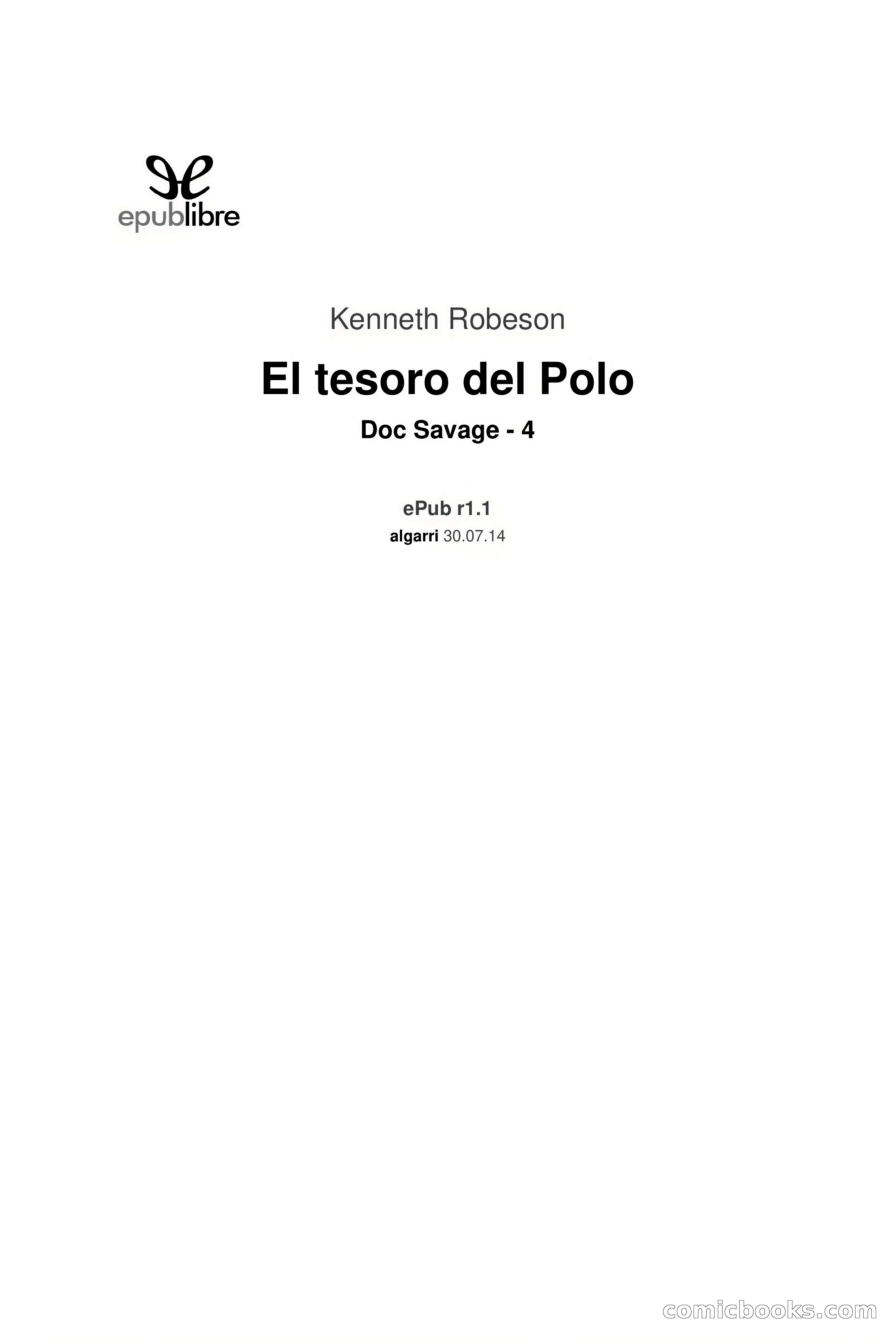 Doc Savage: El tesoro del polo — page 3 of 178
