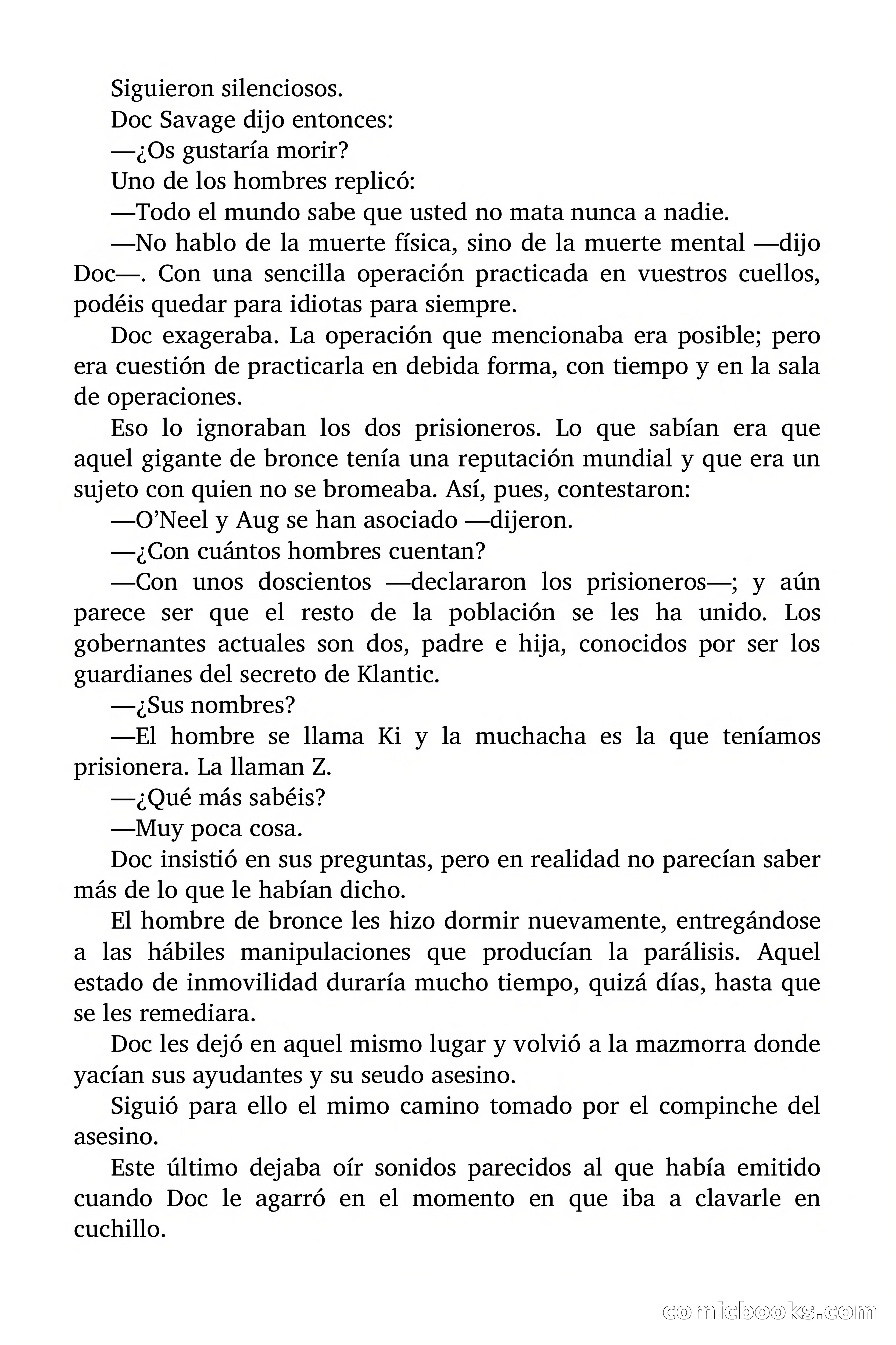 Doc Savage: El secreto de Klantic — page 109 of 140