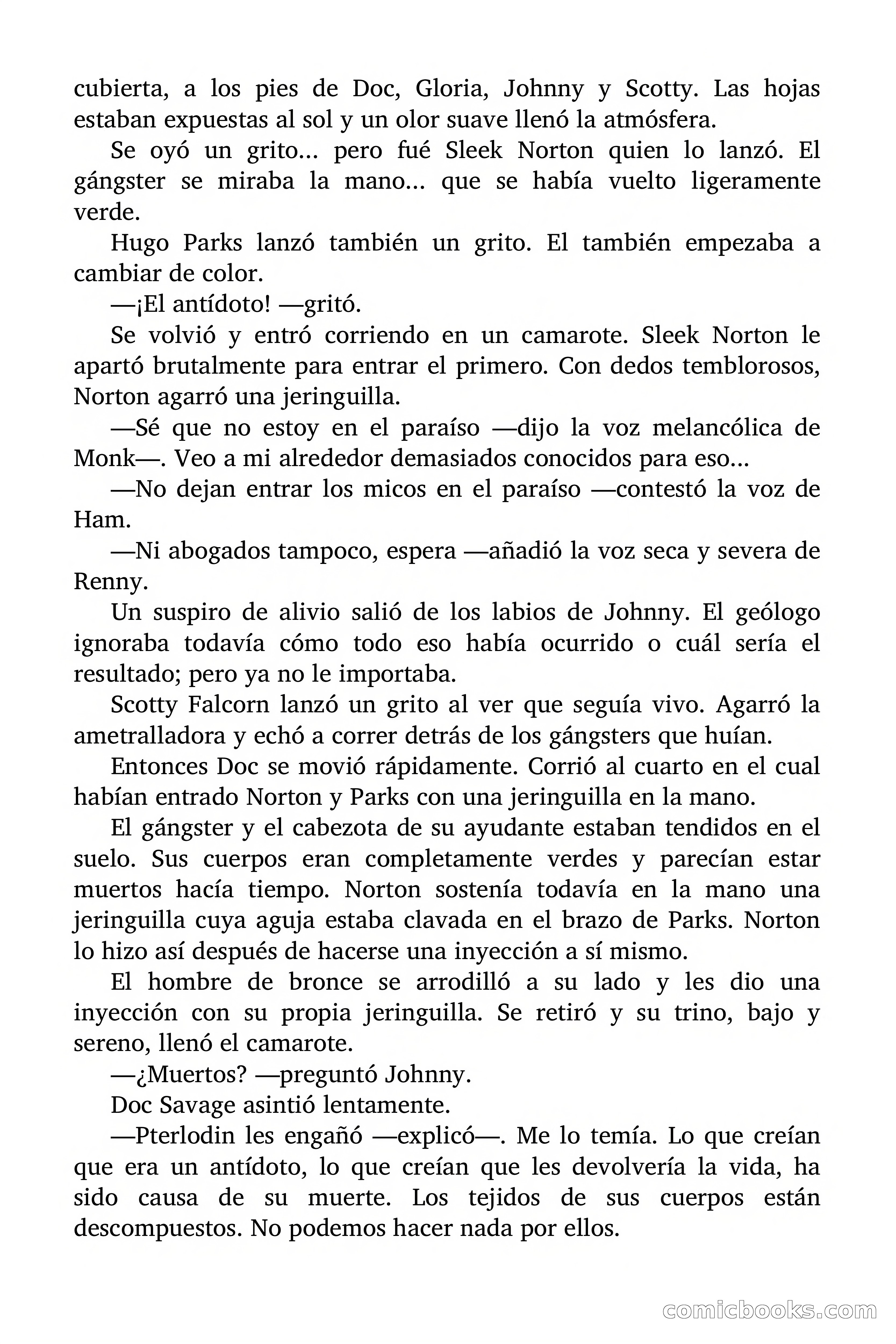 Doc Savage: La Muerte Verde — page 136 of 139