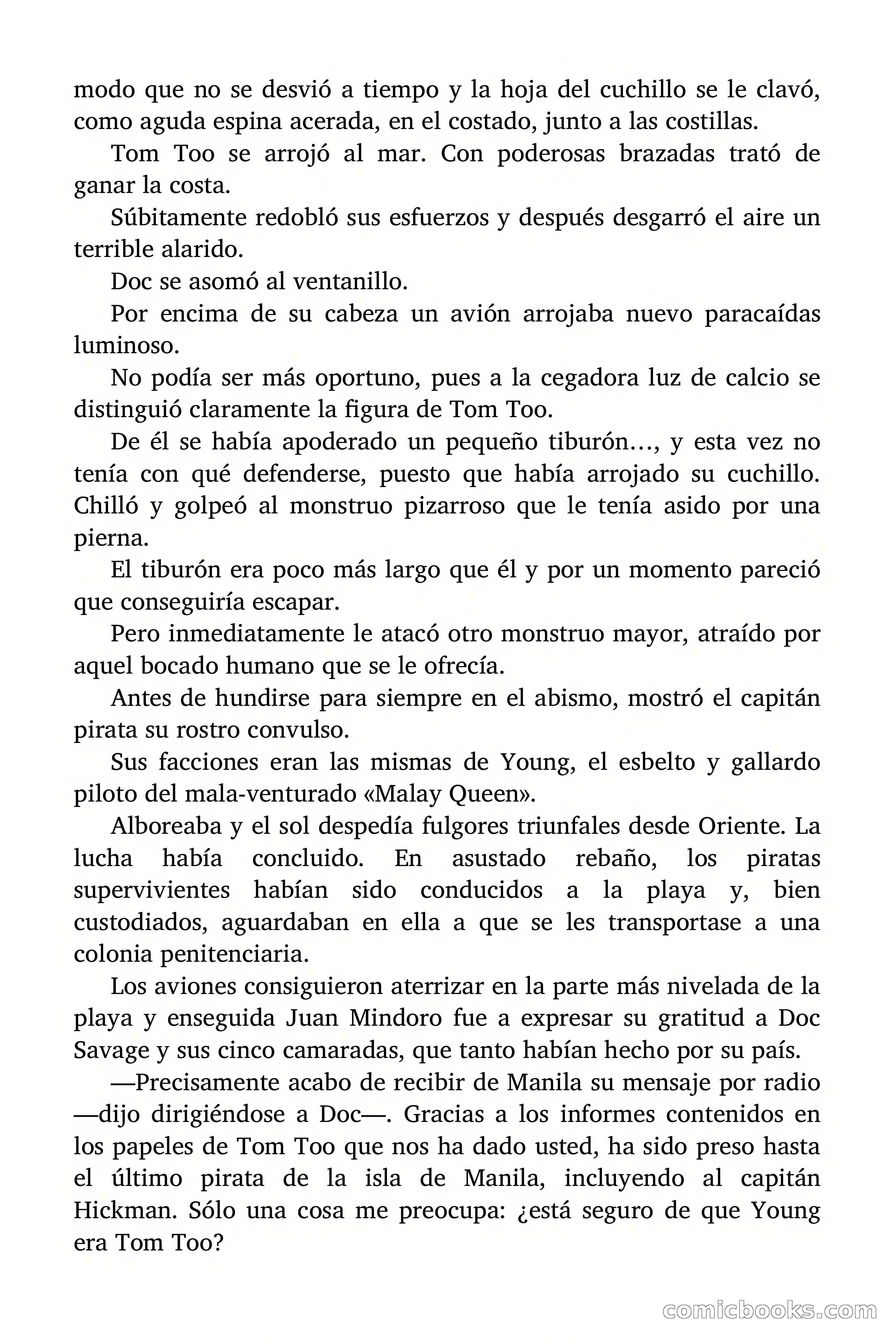 Doc Savage: Los piratas del Pacífico — page 189 of 193