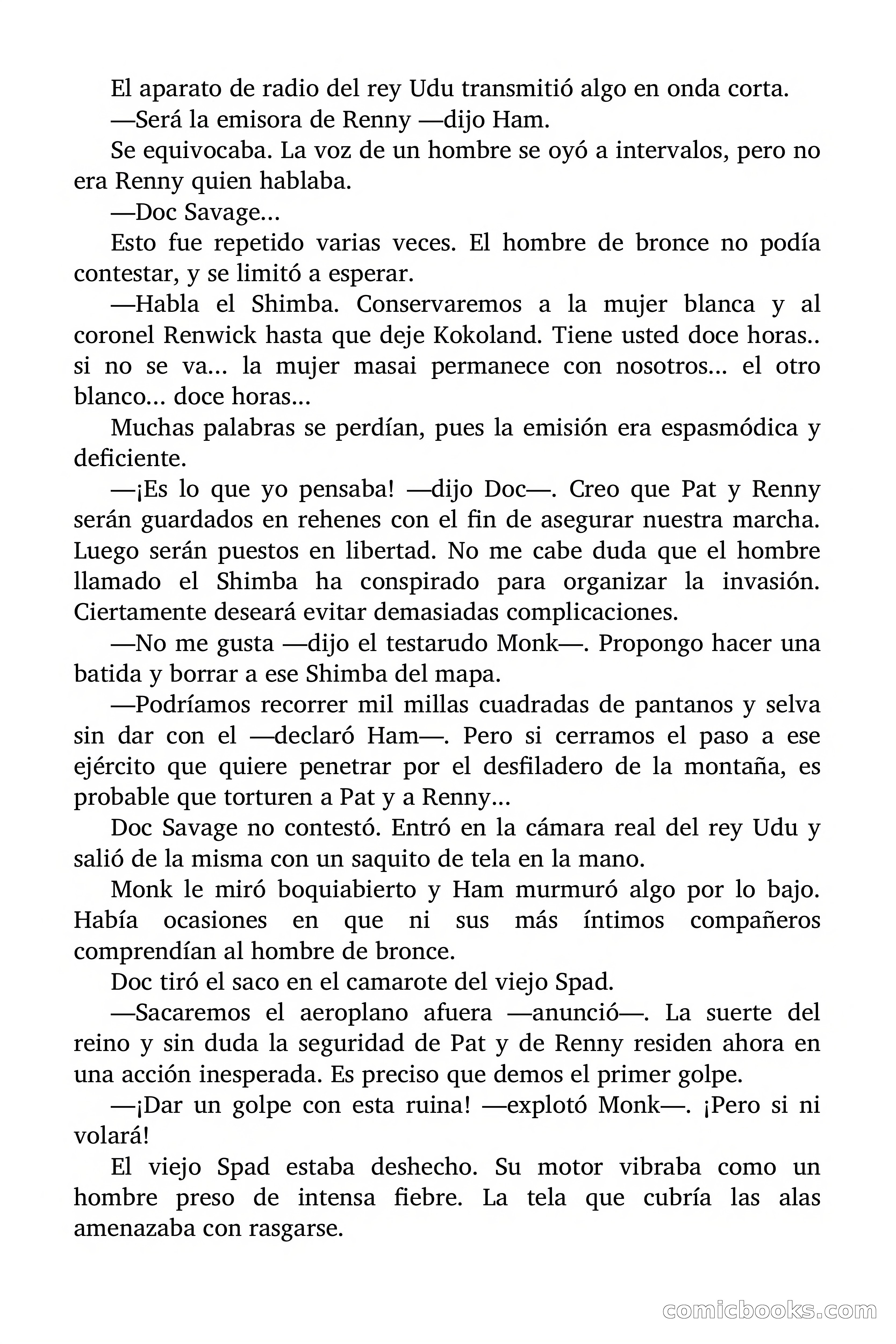 Doc Savage: El país del Largo Jujú — page 113 of 158