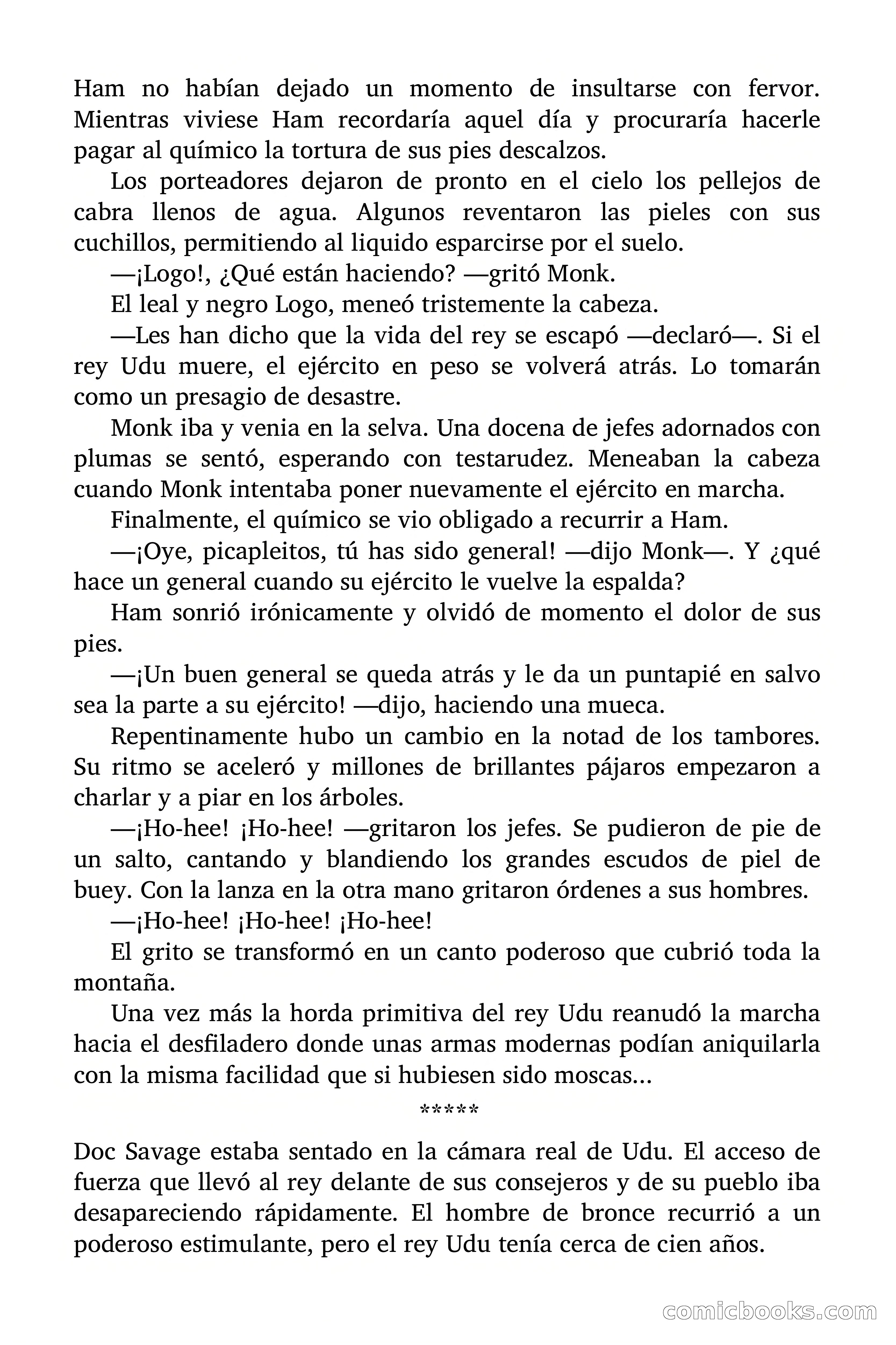 Doc Savage: El país del Largo Jujú — page 124 of 158