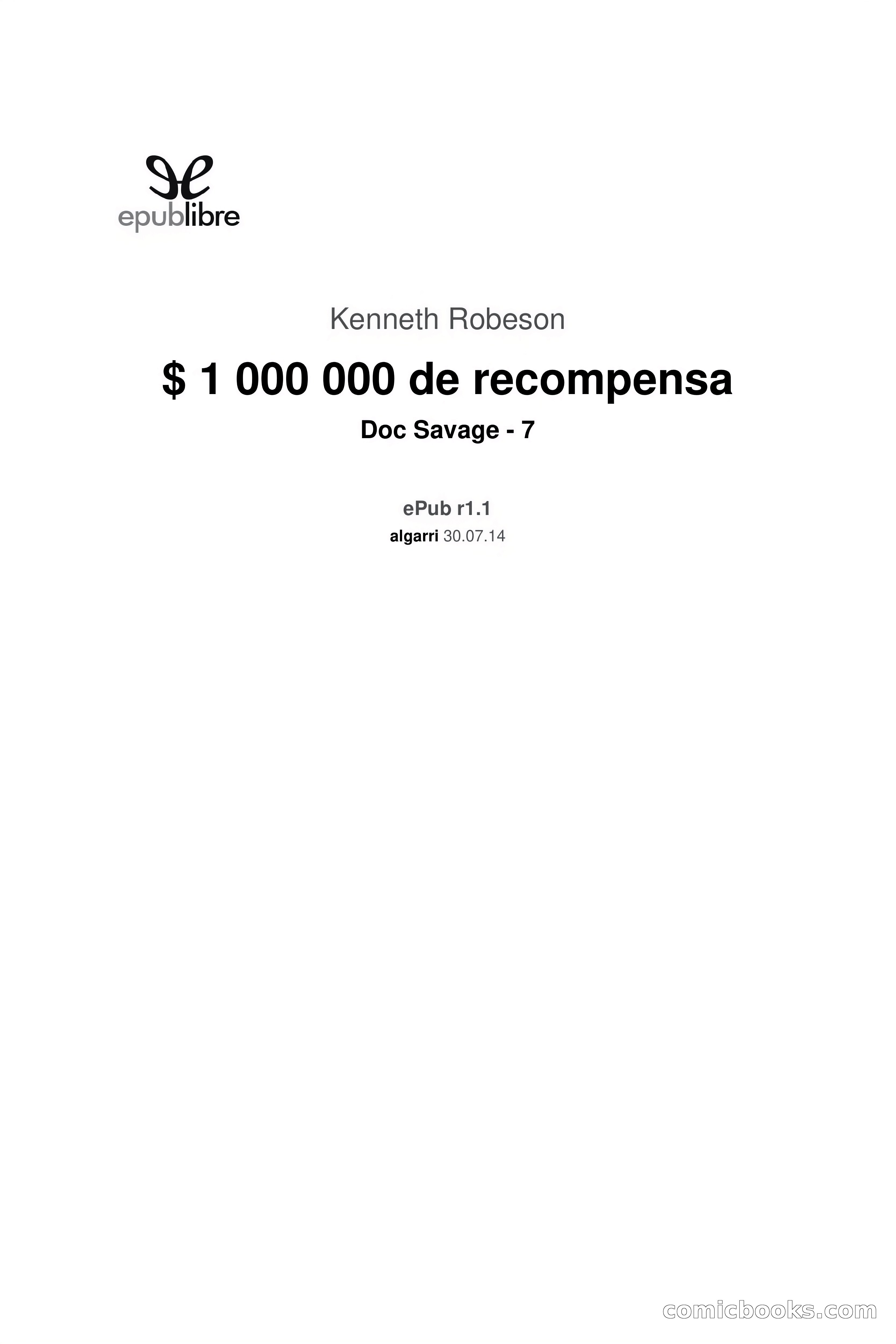 Doc Savage #7: $1,000,000 de recompensa — page 3 of 166
