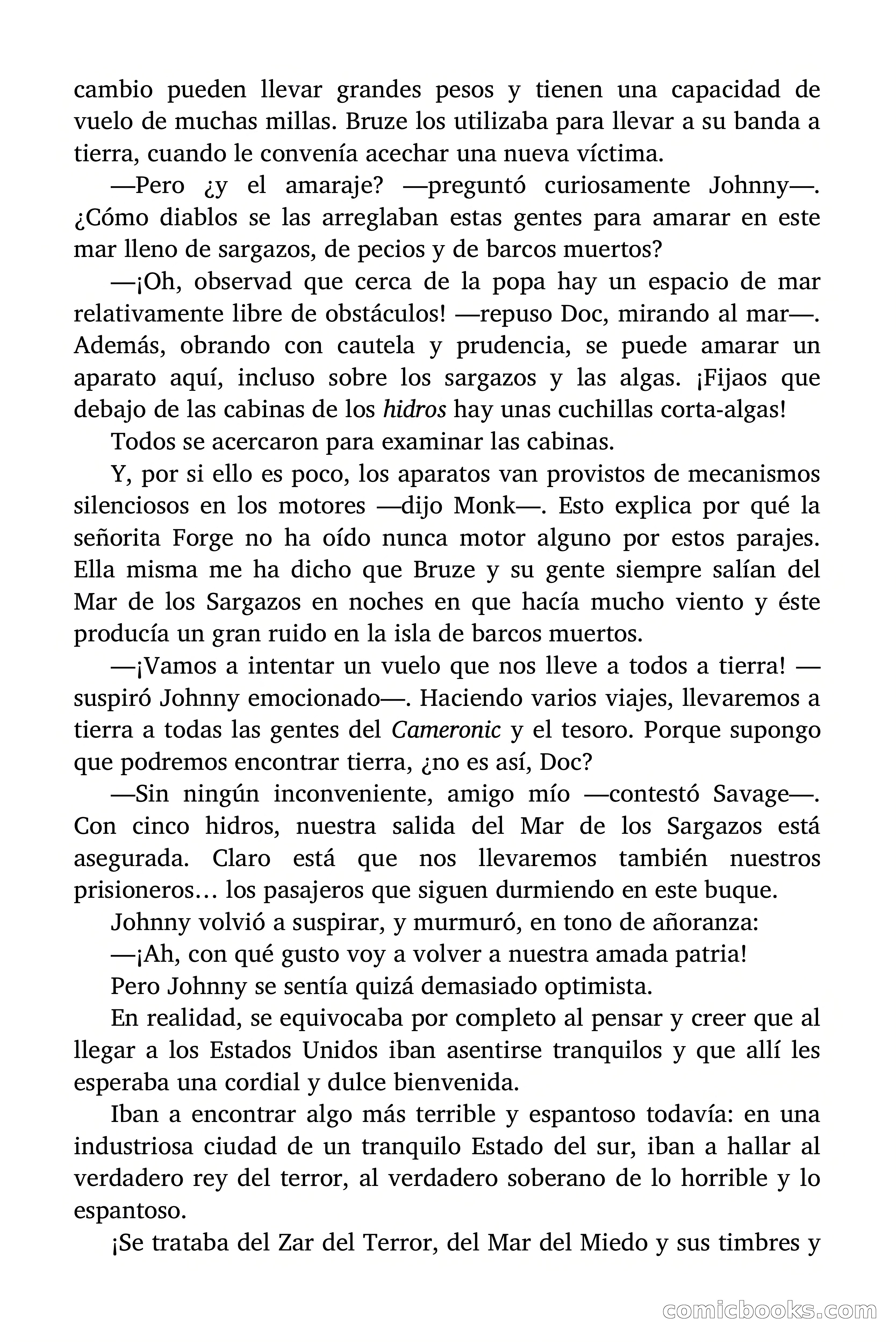 Doc Savage: El ogro del mar de los Sargazos — page 203 of 206