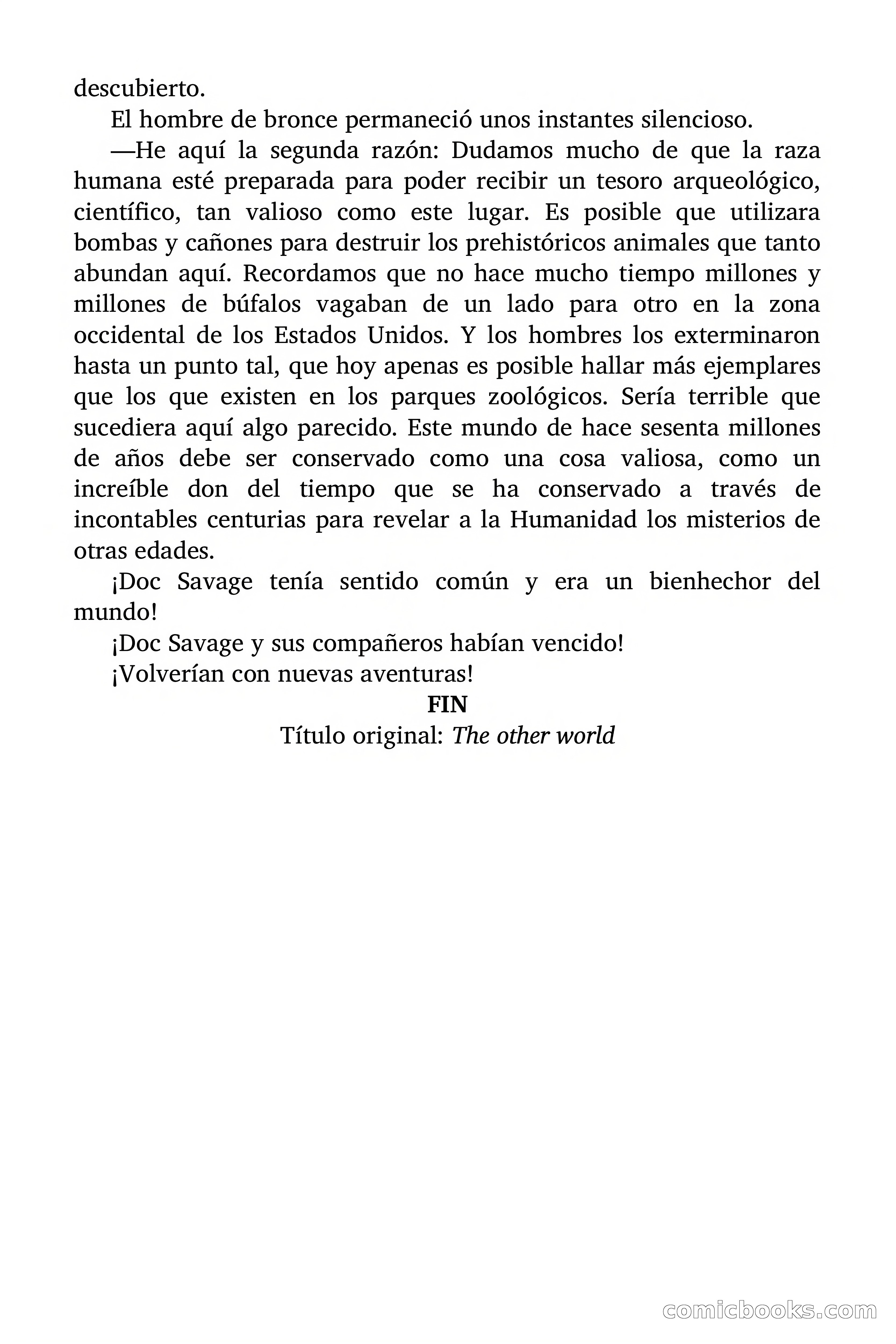Doc Savage: El Otro Mundo — page 136 of 136