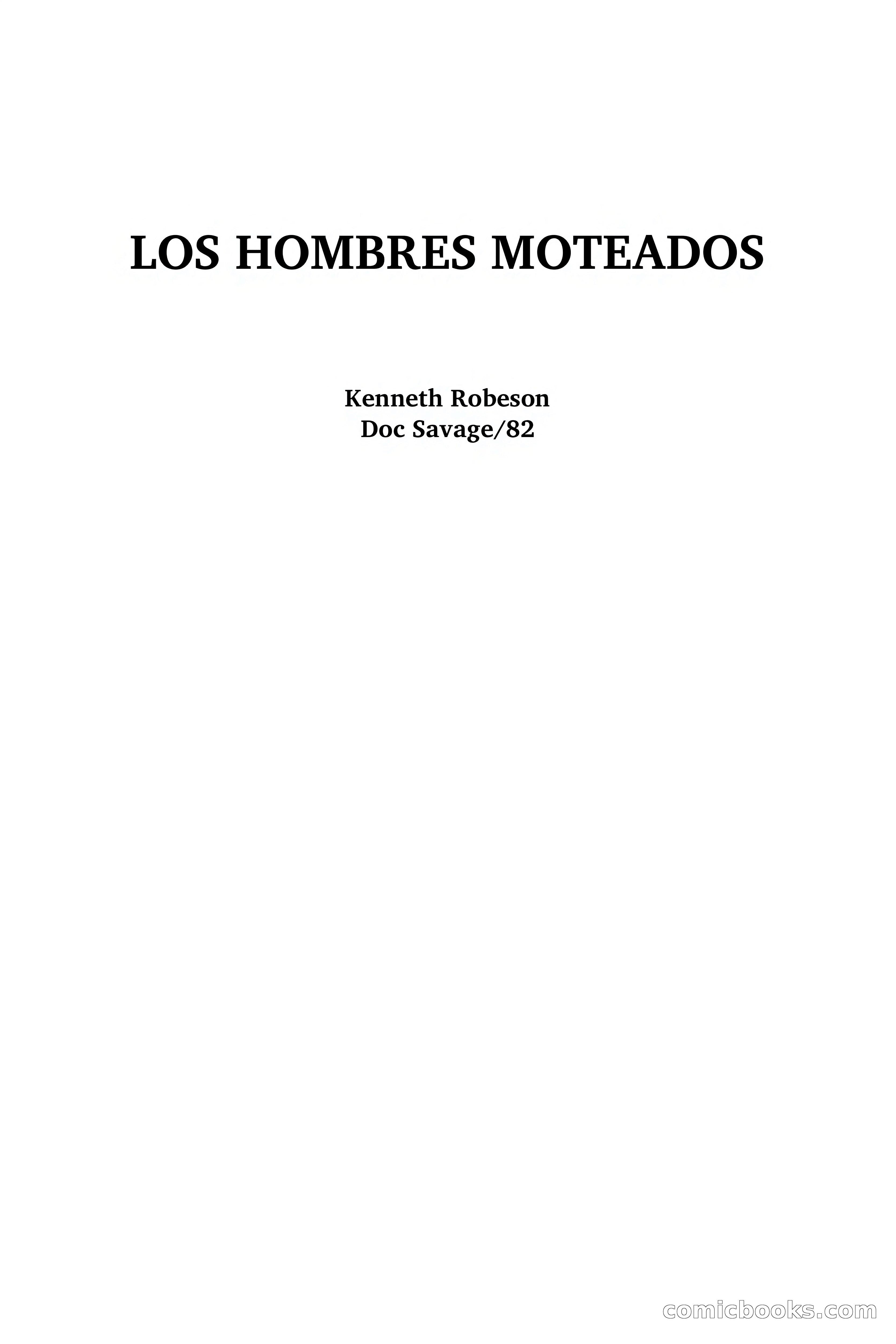Doc Savage: Los Hombres Moteados — page 2 of 122