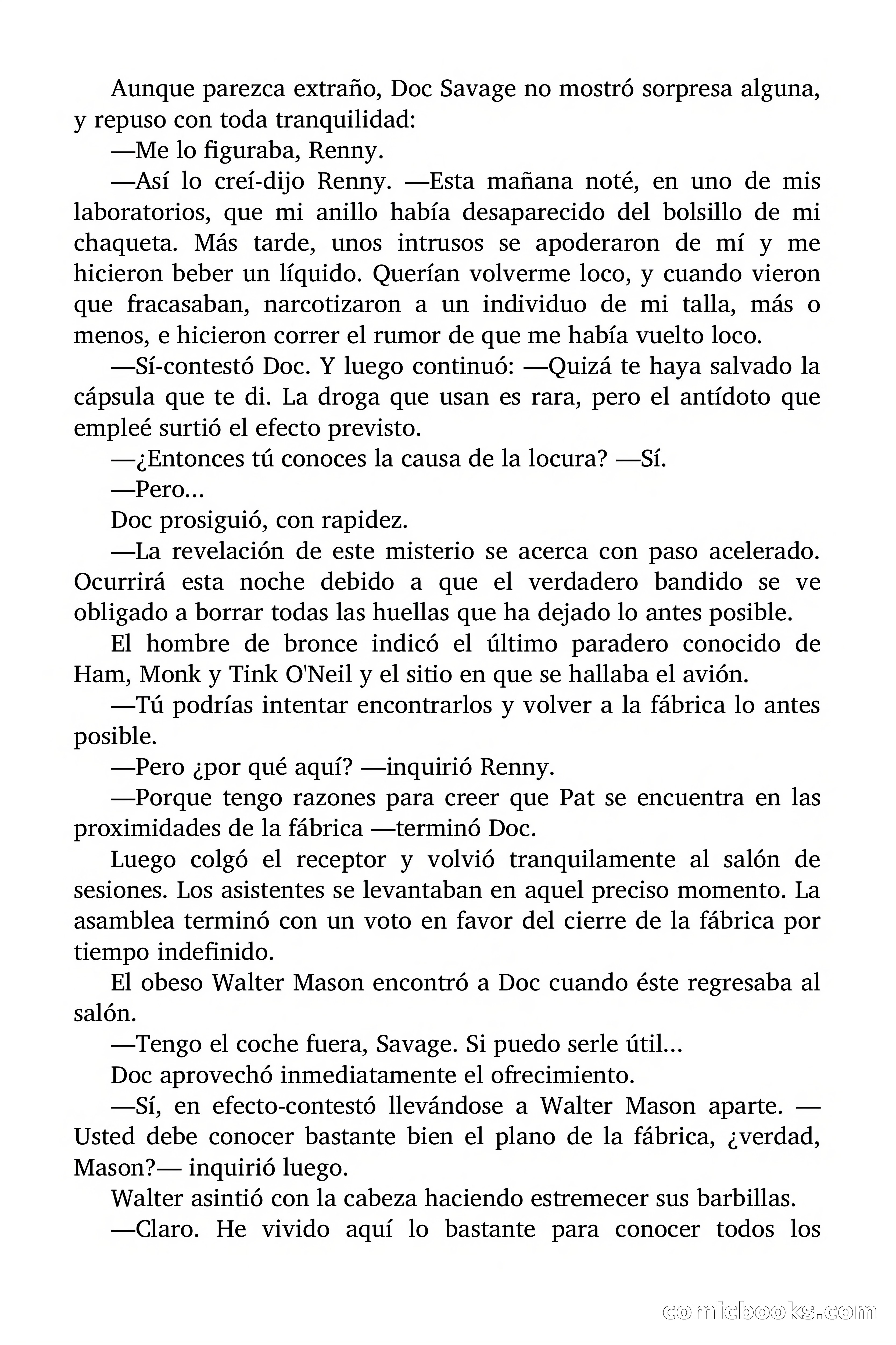 Doc Savage: Los Hombres Moteados — page 104 of 122