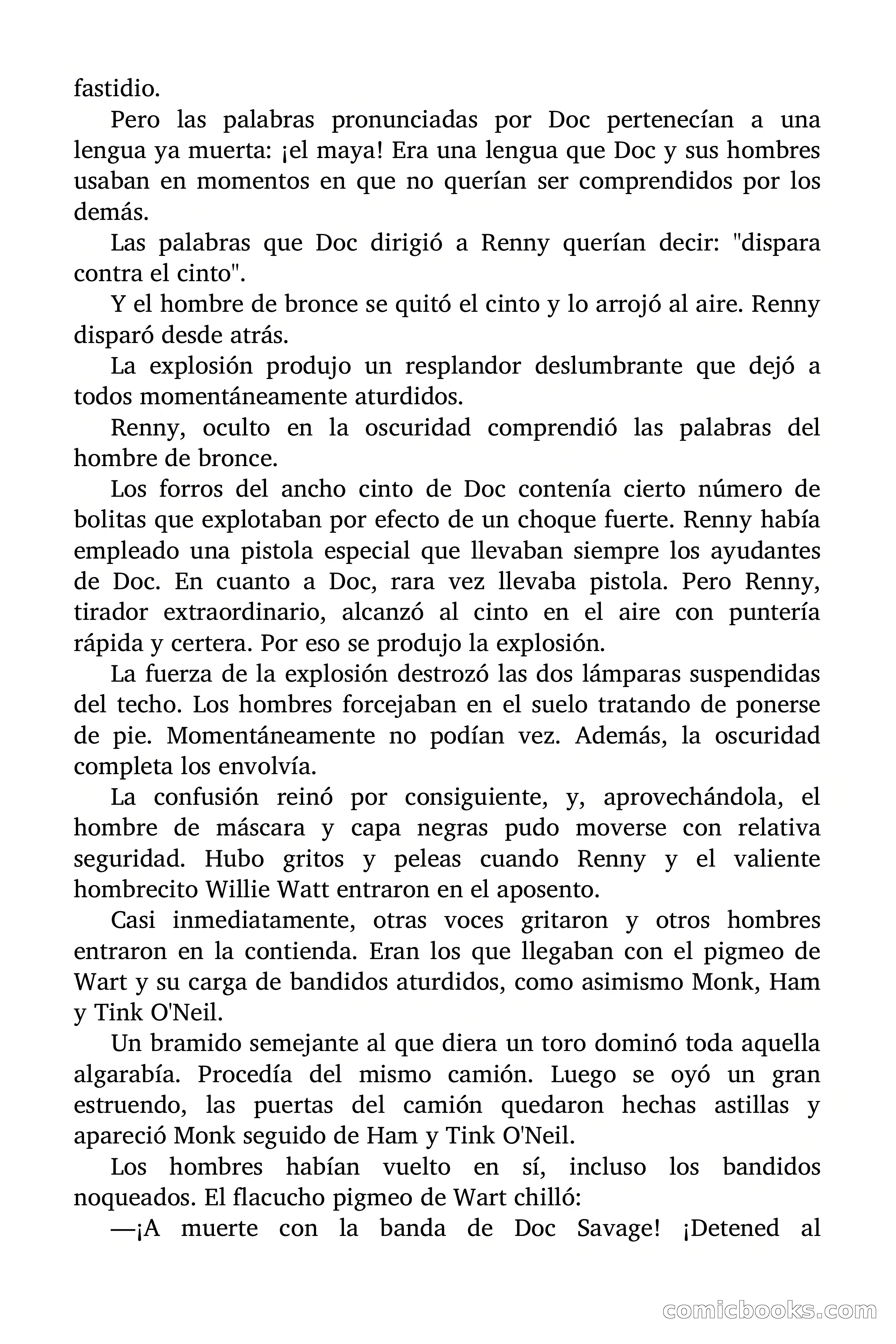 Doc Savage: Los Hombres Moteados — page 112 of 122