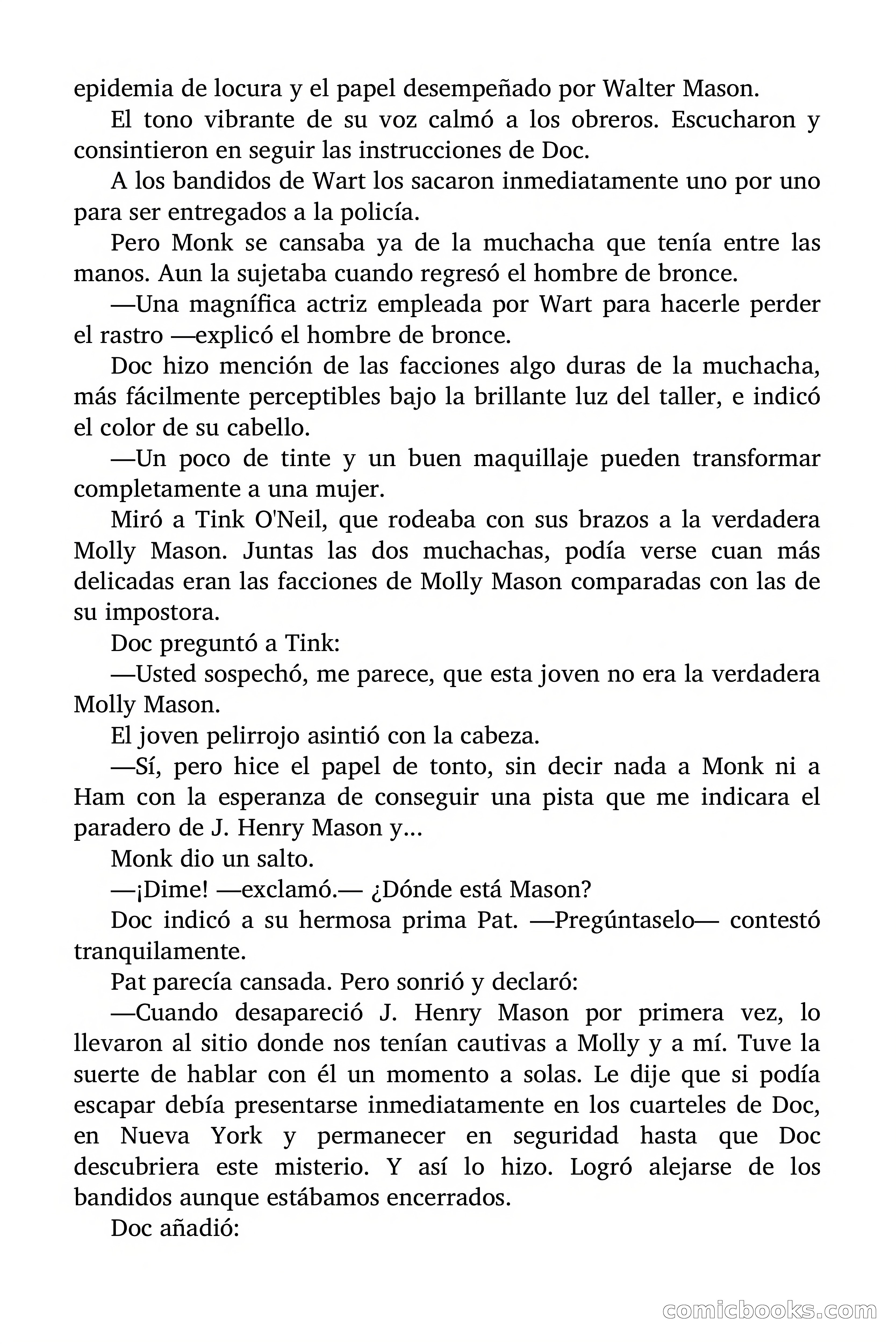 Doc Savage: Los Hombres Moteados — page 120 of 122