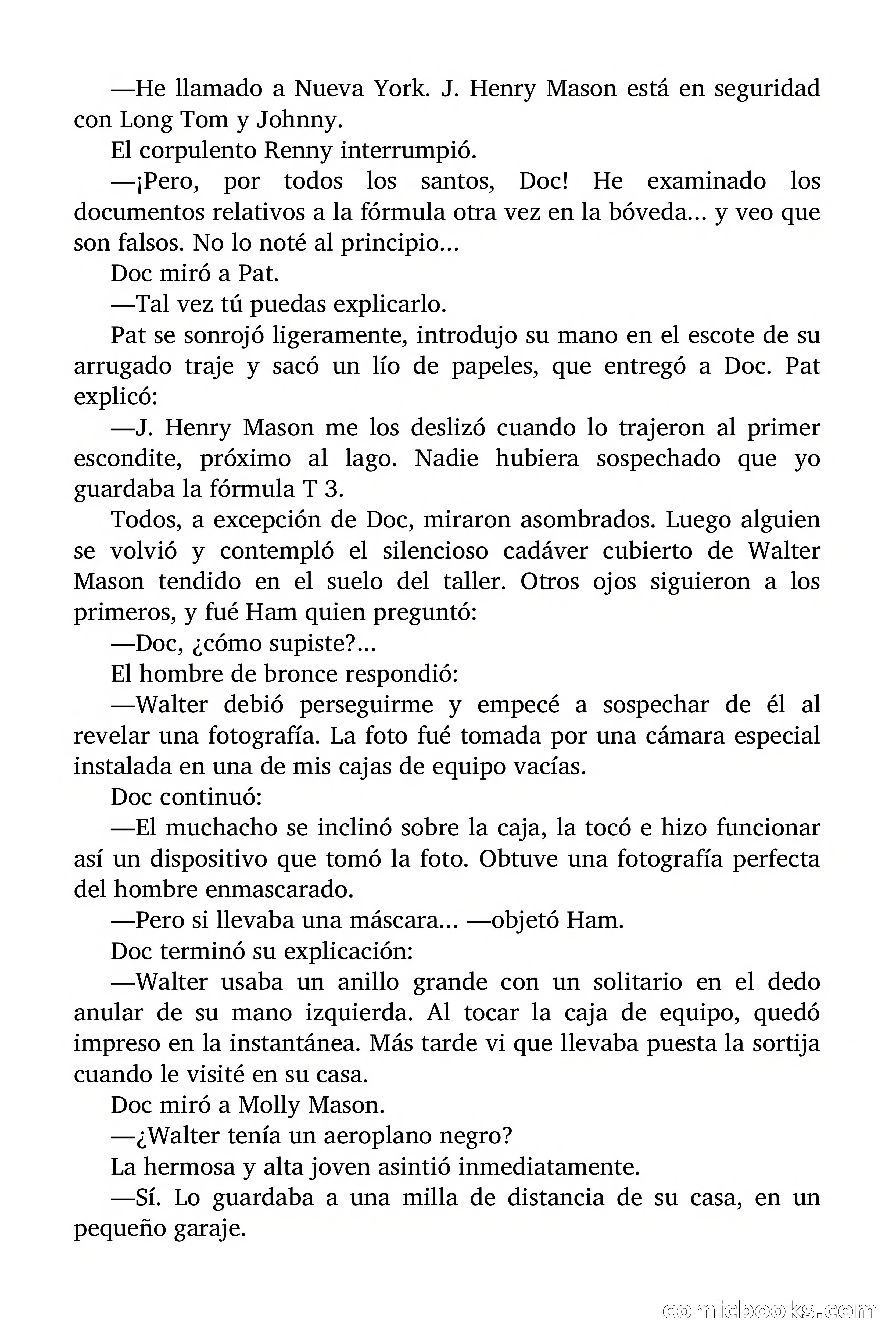 Doc Savage: Los Hombres Moteados — page 121 of 122