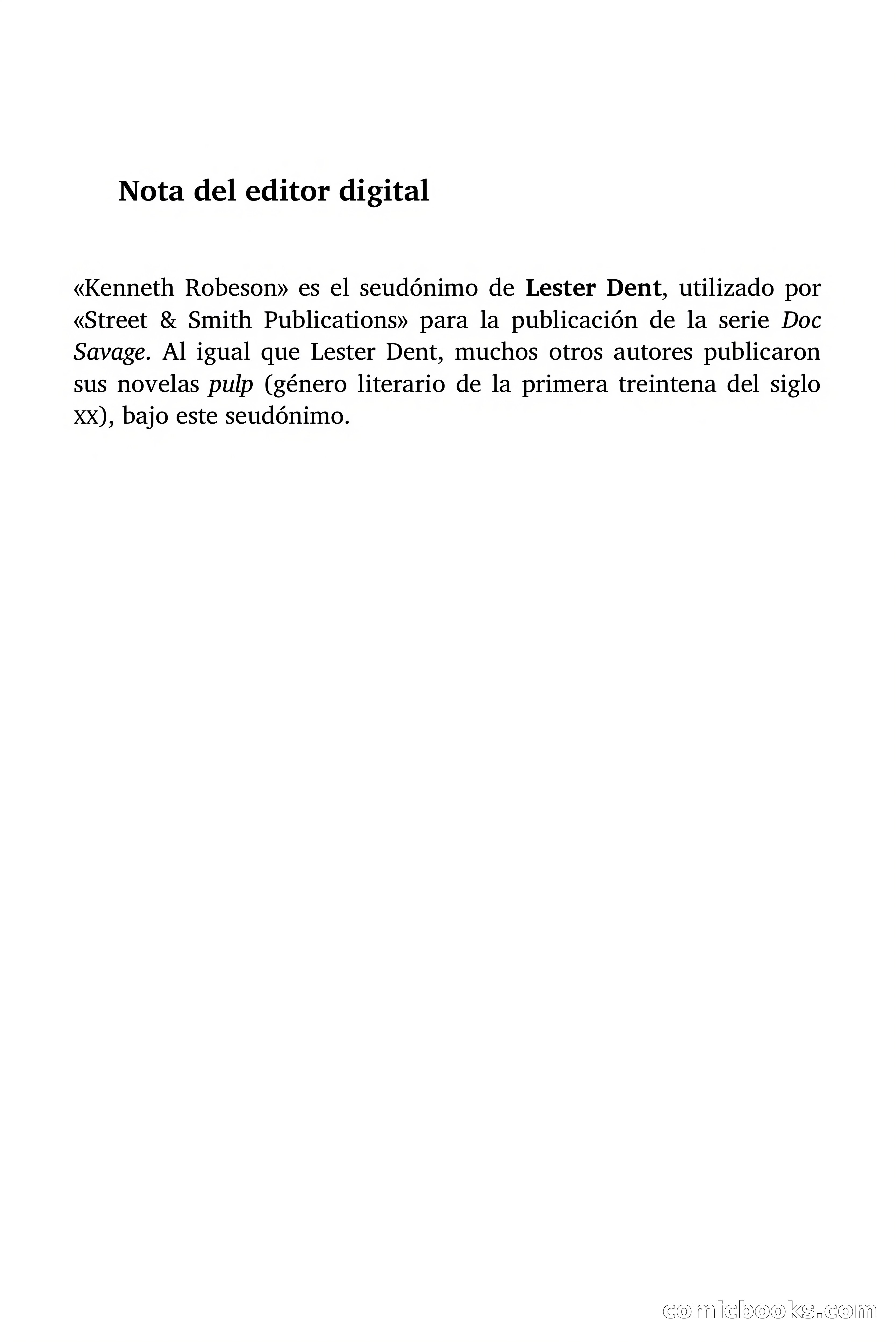Doc Savage: La Campana Verde — page 5 of 182