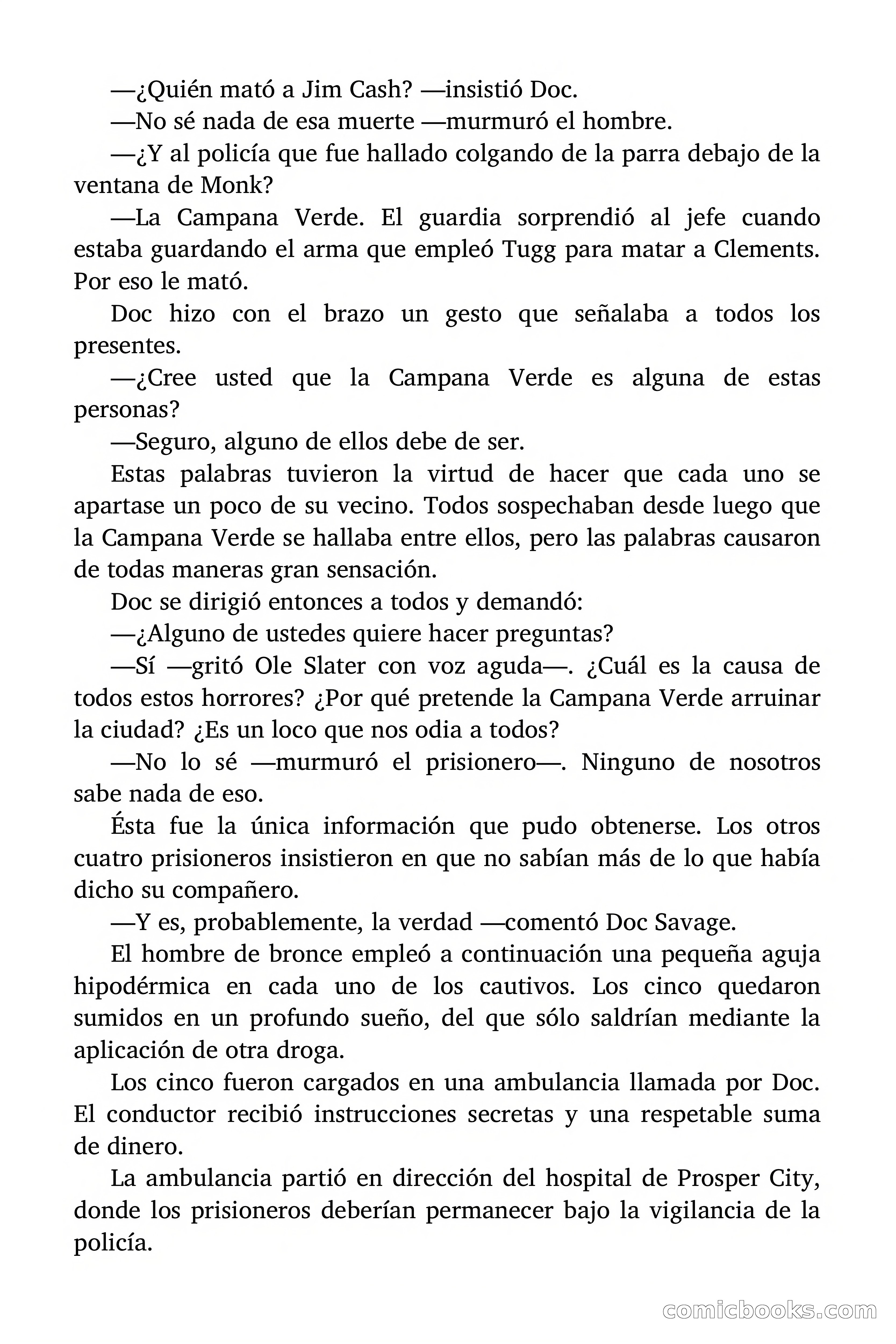 Doc Savage: La Campana Verde — page 160 of 182