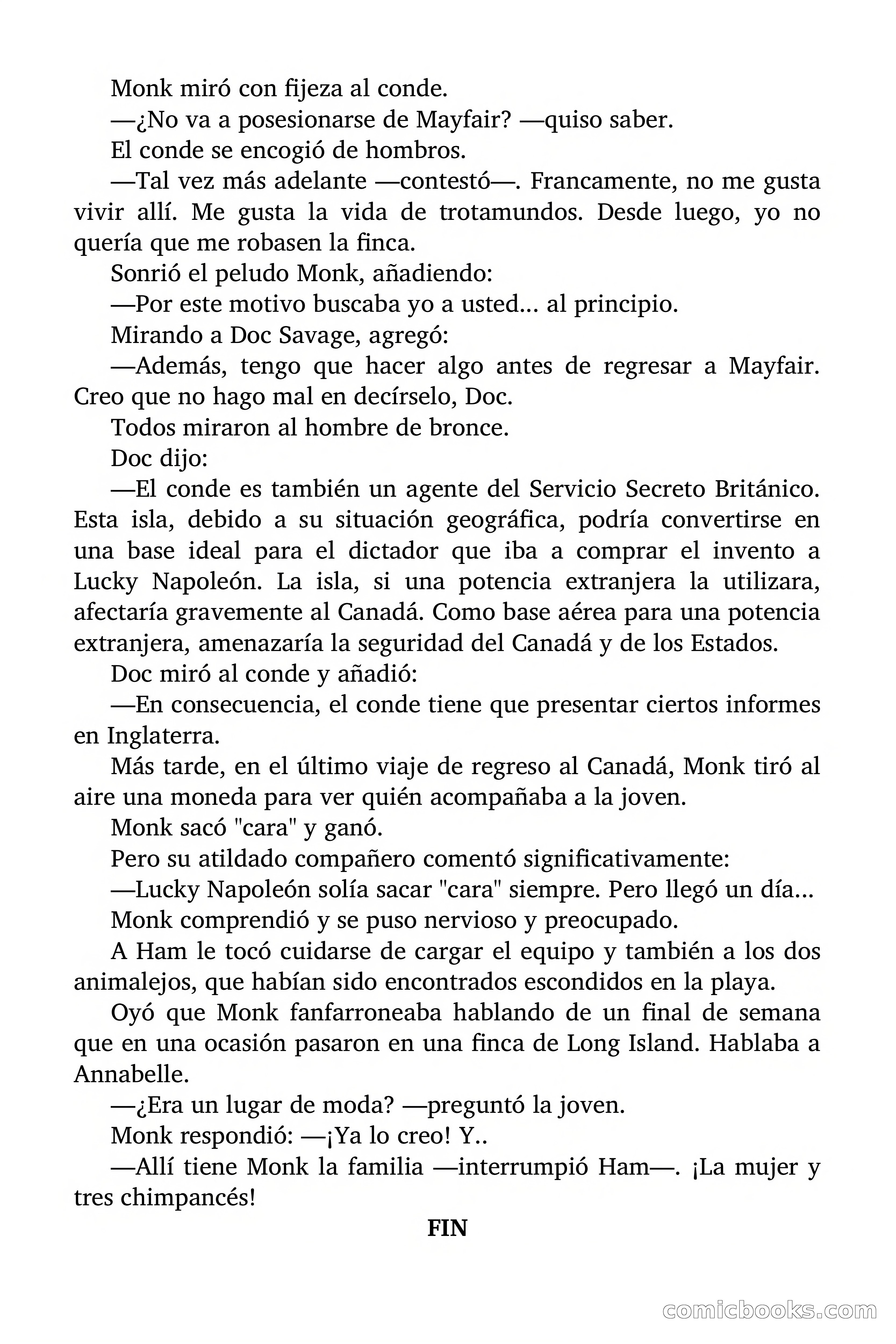 Doc Savage: Herencia diabólica — page 119 of 120