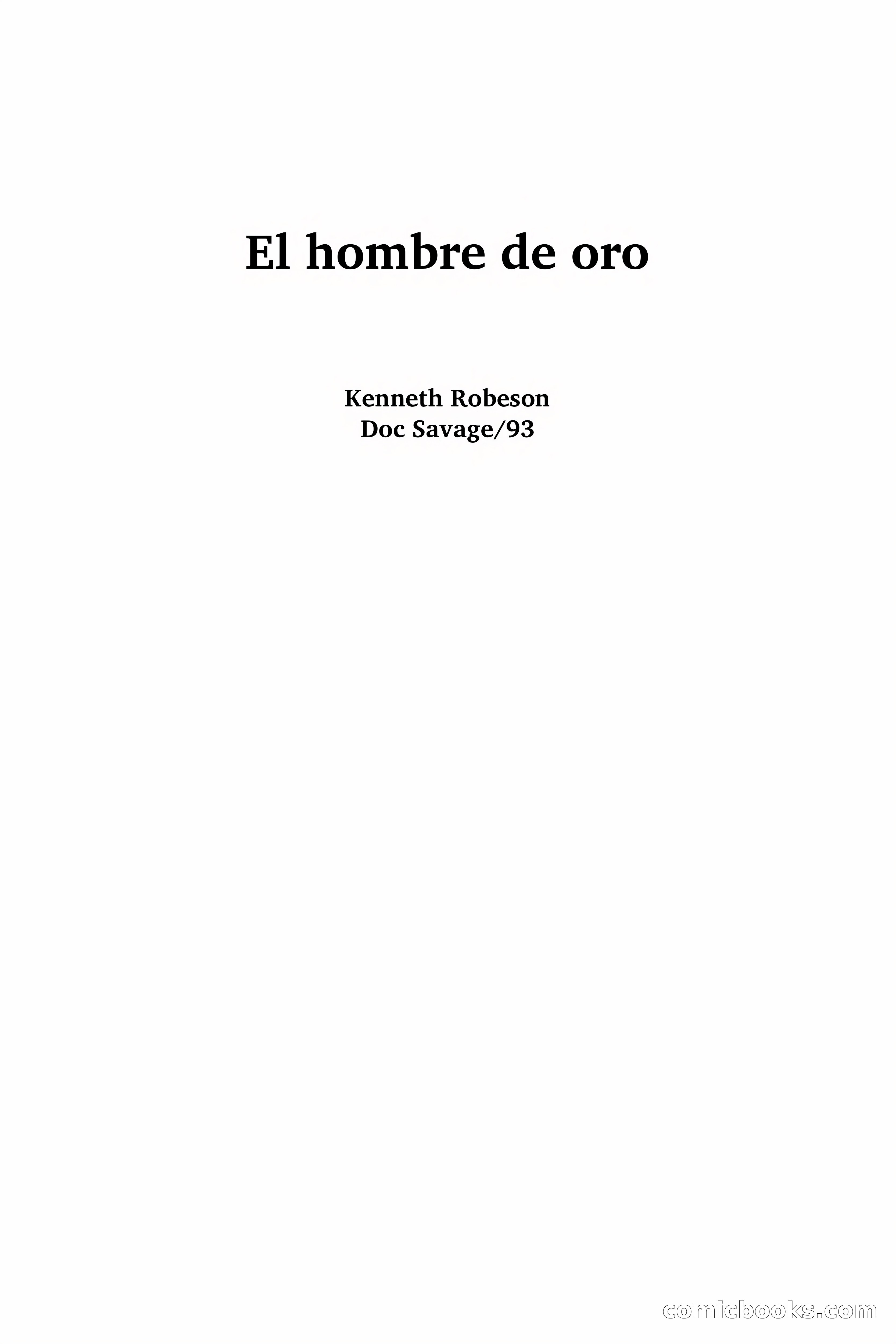 Doc Savage: El Hombre de Oro — page 2 of 137