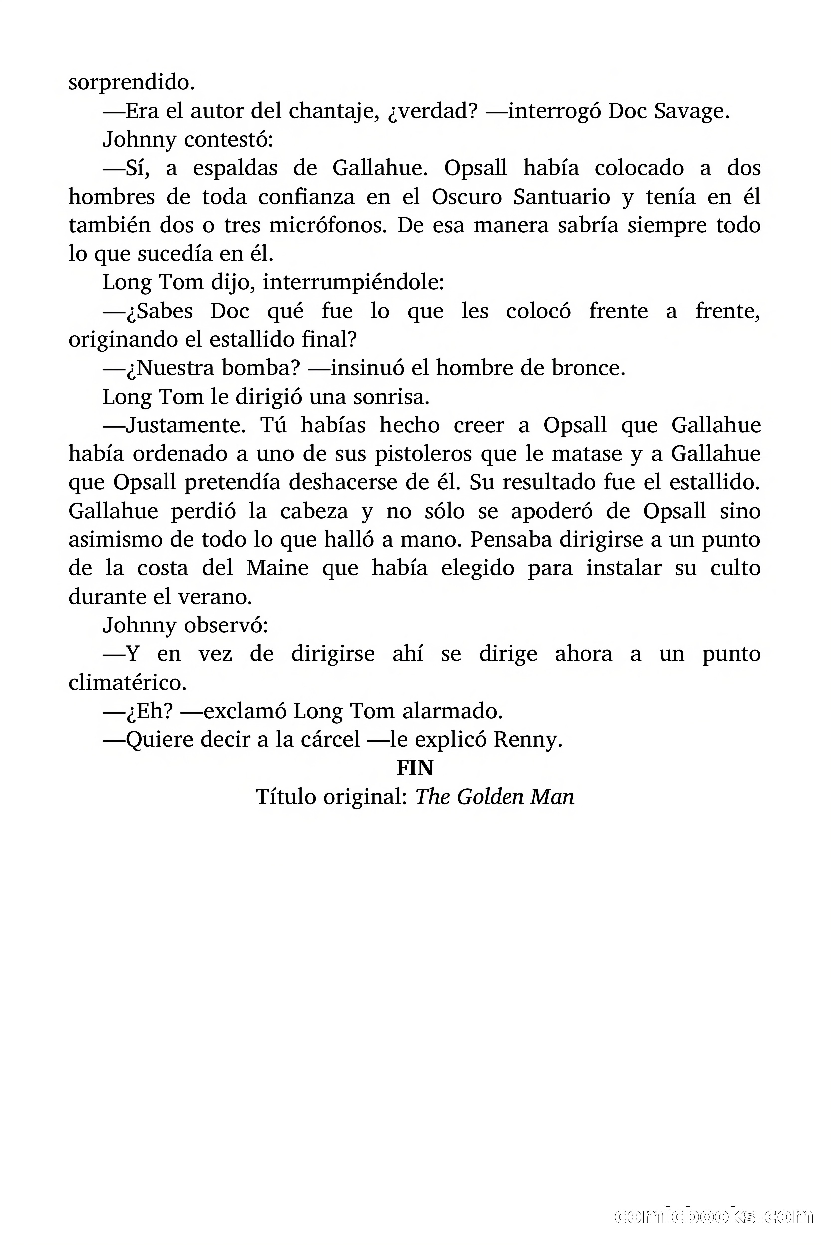 Doc Savage: El Hombre de Oro — page 137 of 137