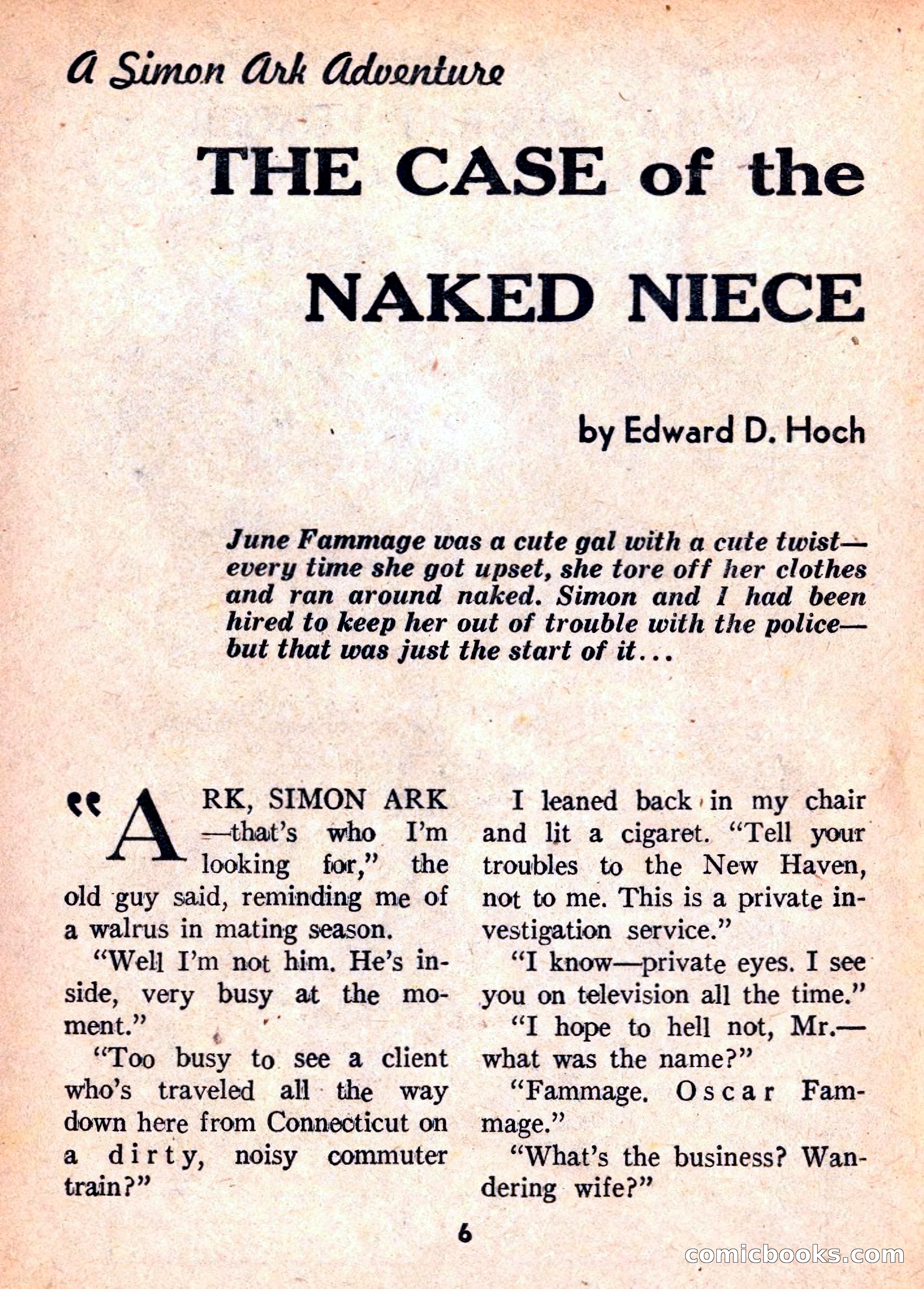Double Action Detective Magazine, September 1959 — page 6 of 132