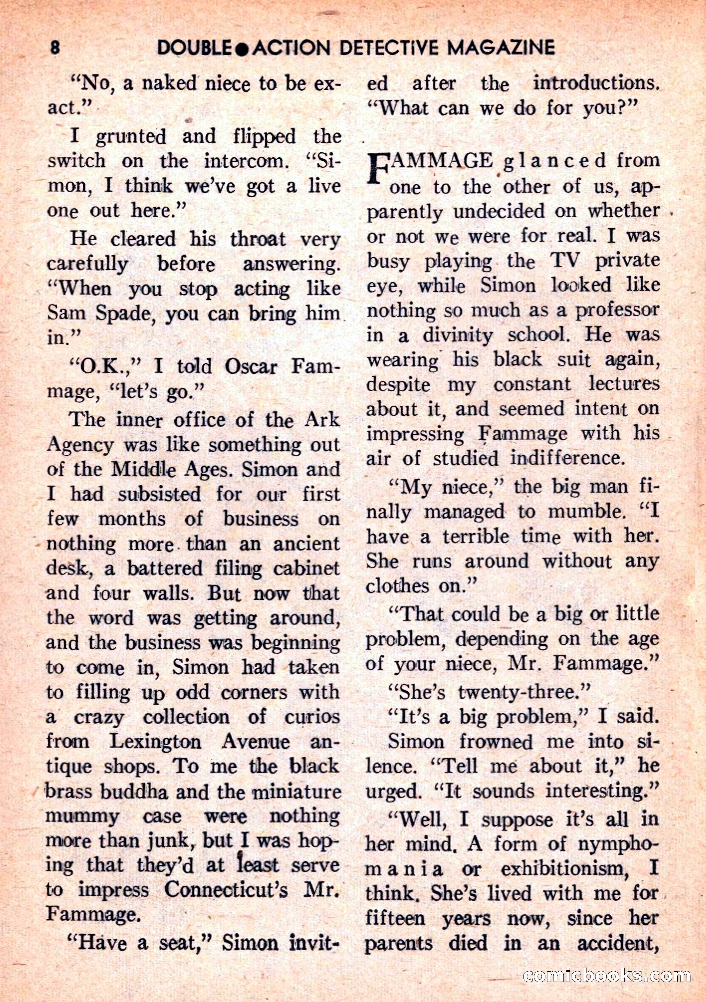 Double Action Detective Magazine, September 1959 — page 8 of 132