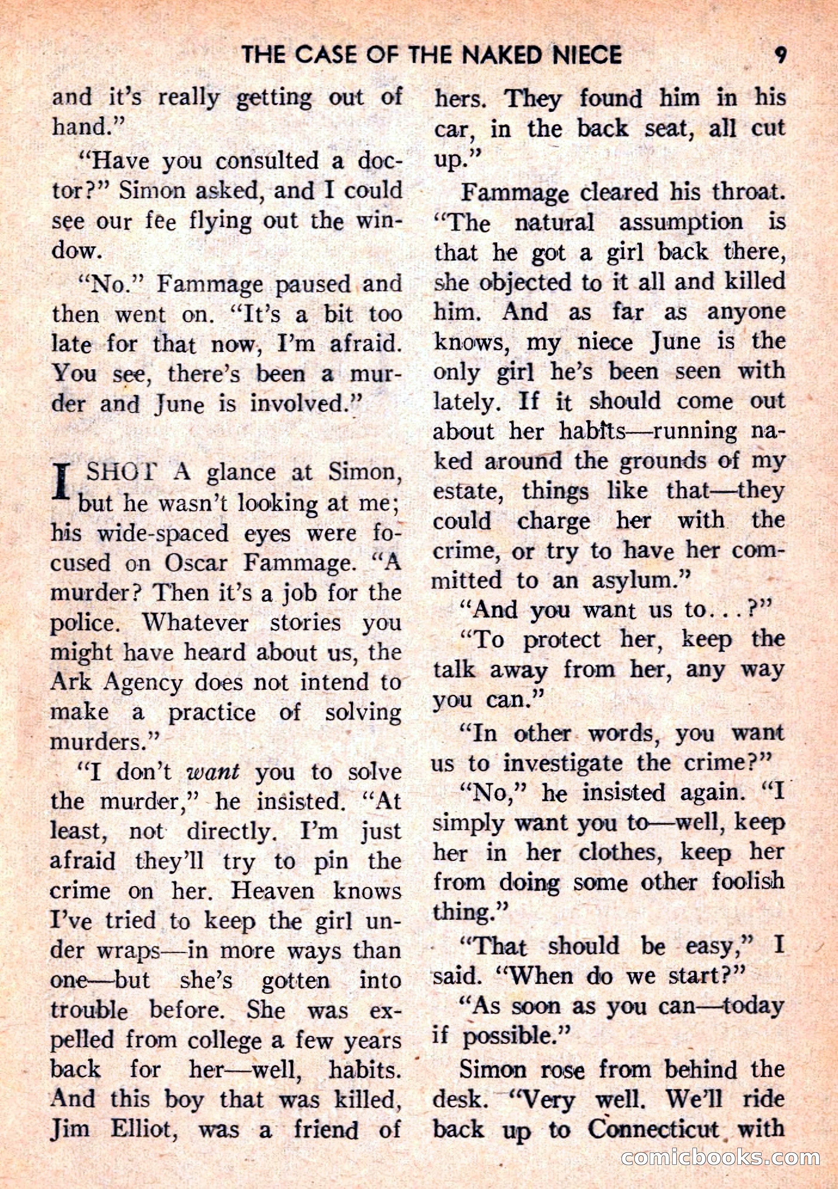 Double Action Detective Magazine, September 1959 — page 9 of 132